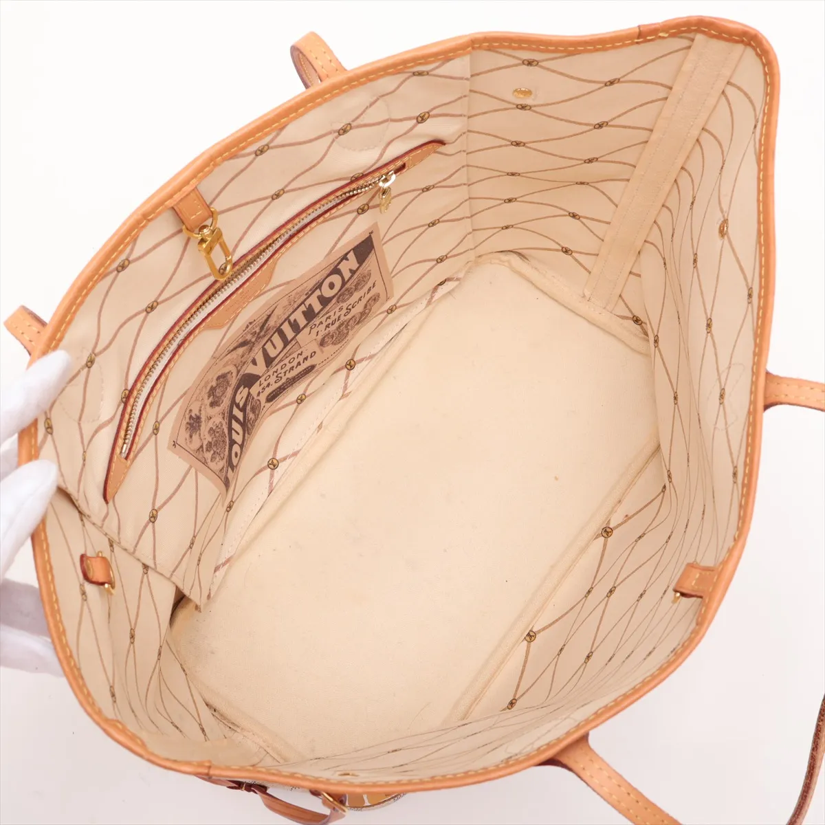 Damier Azur Neverfull MM N41065 GI1178 White — view 7