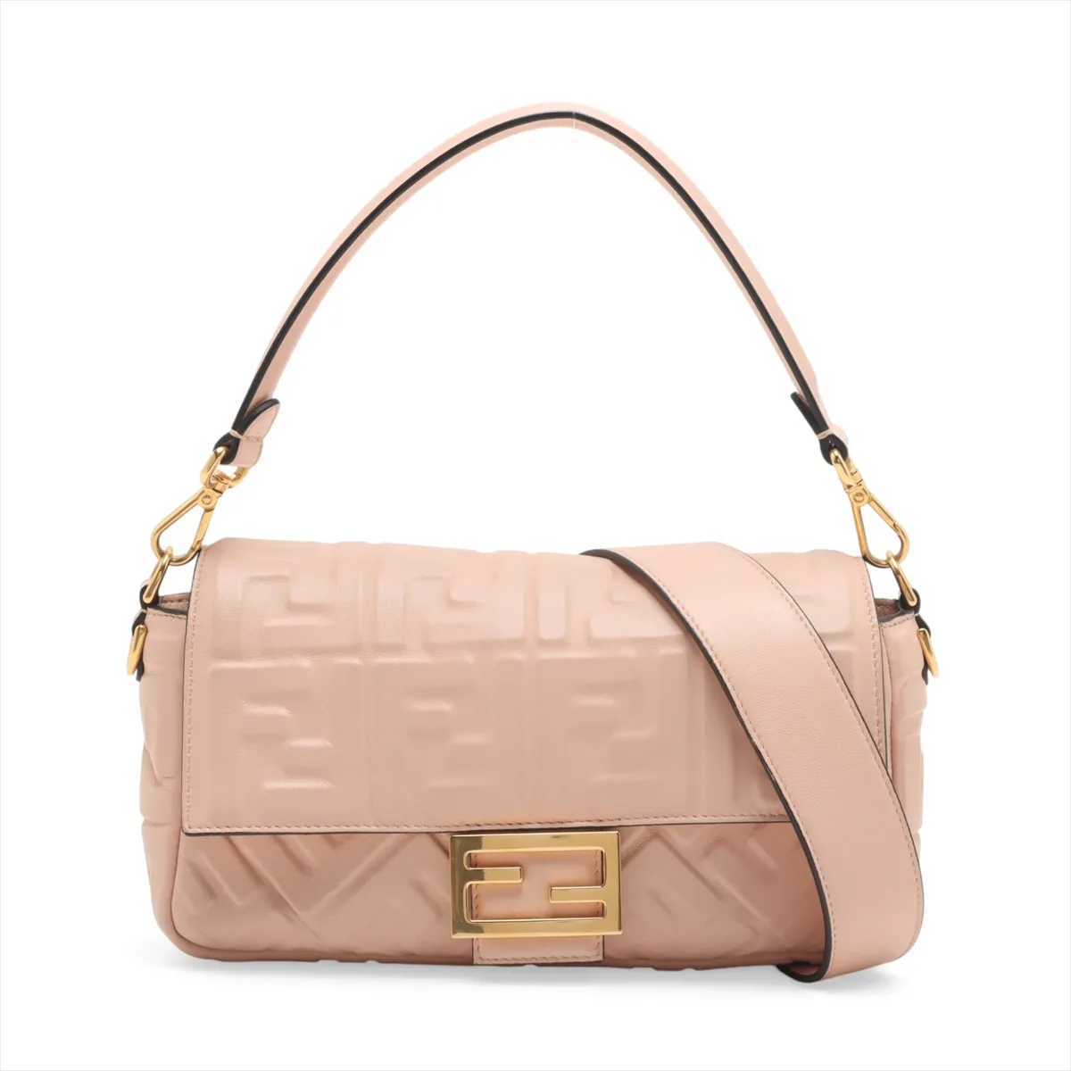 Zucca Bucket Leather 2-Way Shoulder Bag, Beige, 8BR600