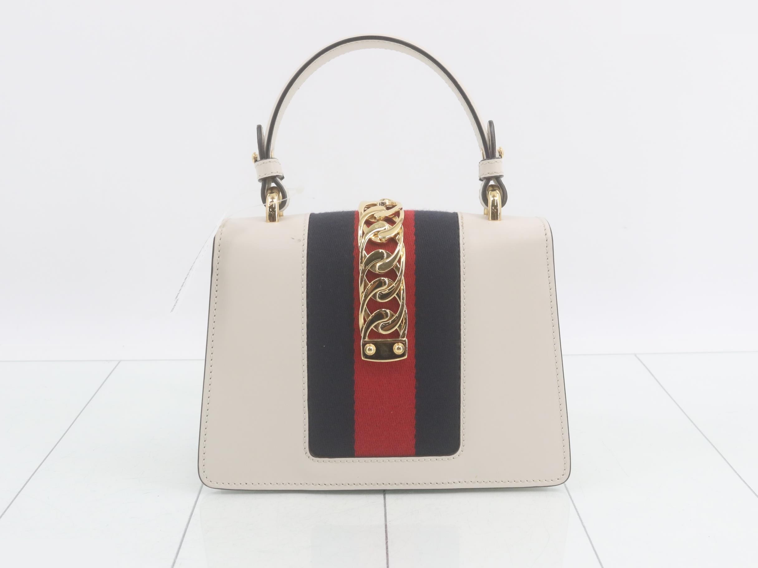 Sylvie 2-way Shoulder Bag, Sherry, Top Handle, Leather, White — view 2