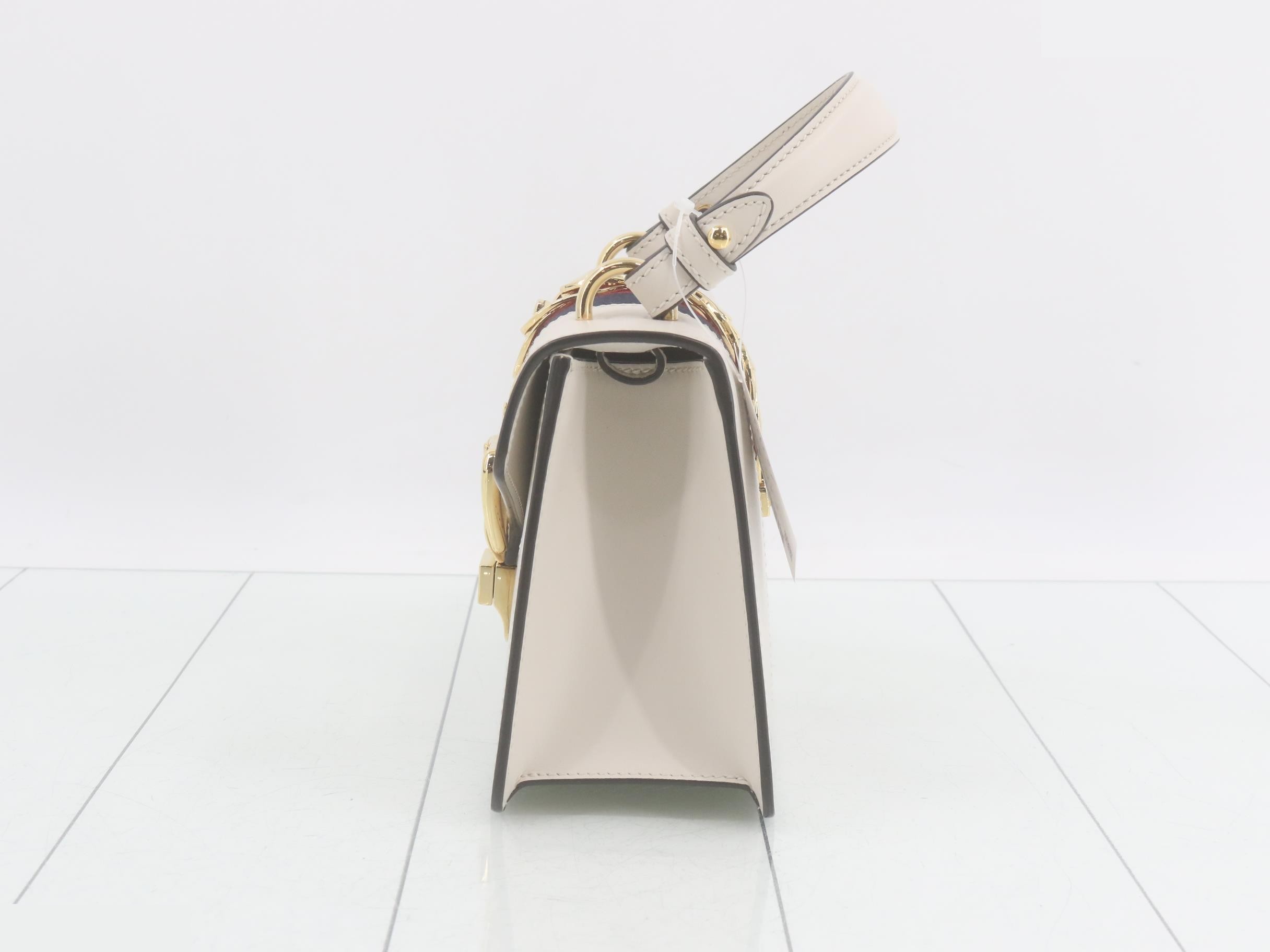 Sylvie 2-way Shoulder Bag, Sherry, Top Handle, Leather, White — view 3