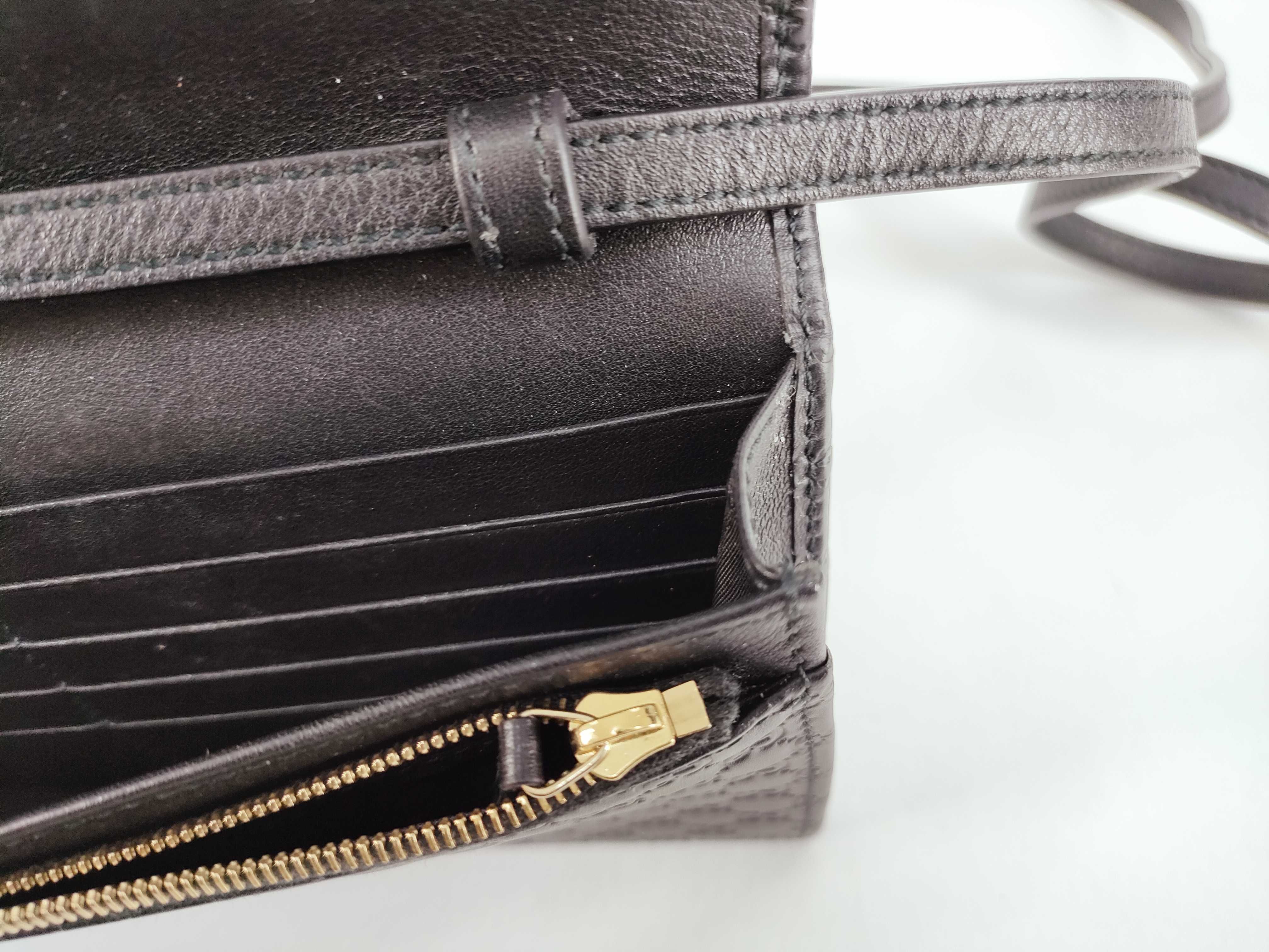 Guccissima Microguccissima Leather Shoulder Wallet Black 466507 Outlet Shoulder Bag — view 11