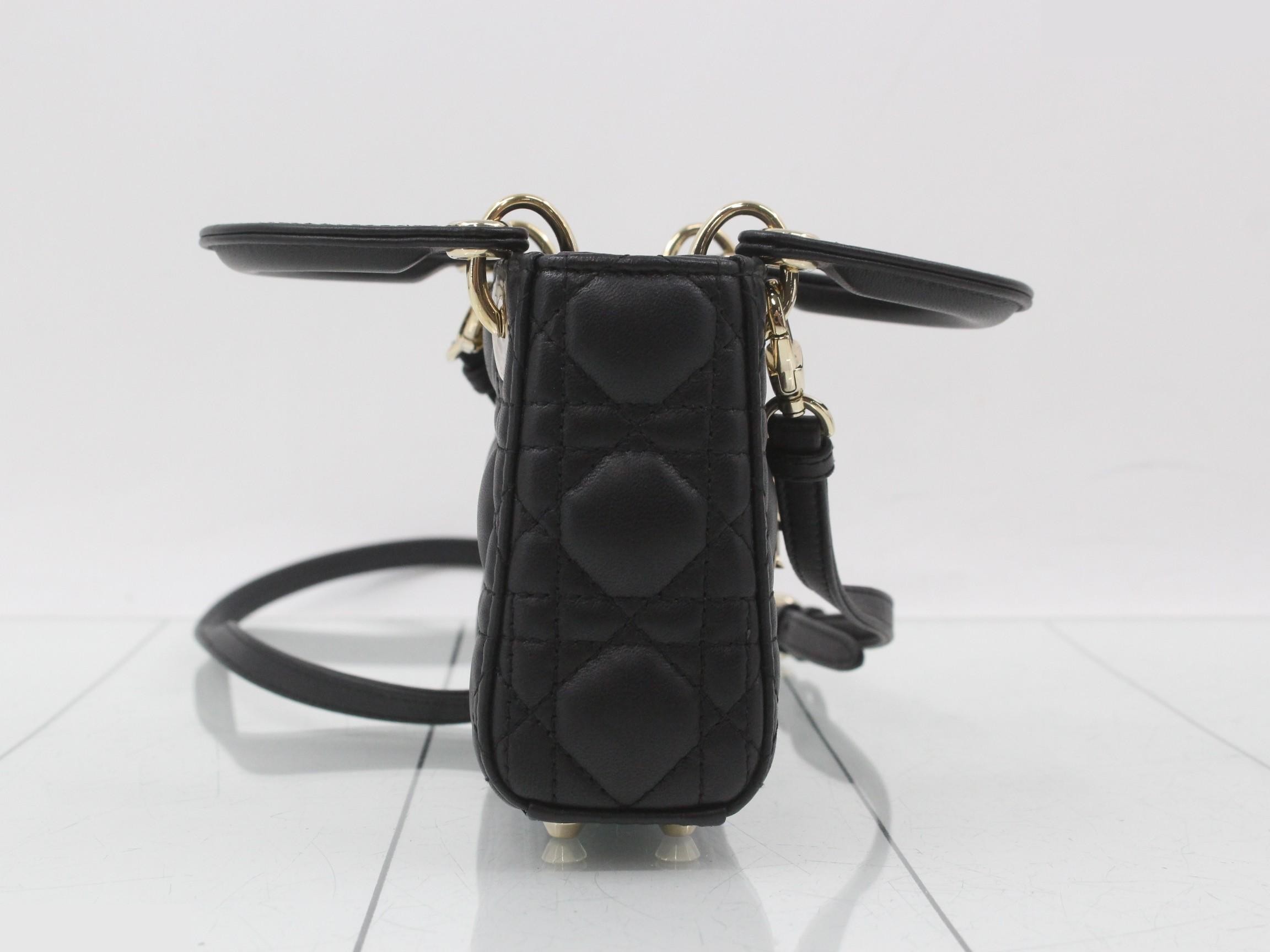 Lady Dior Cannage Lamb 2-Way Hand — view 4