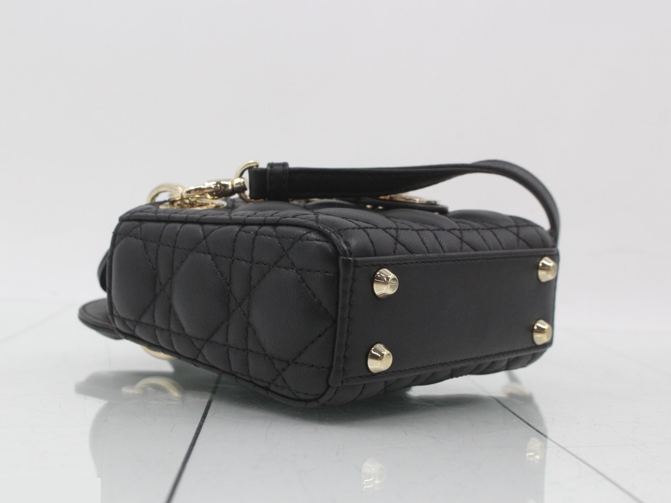 Lady Dior Cannage Lamb 2-Way Hand — view 5