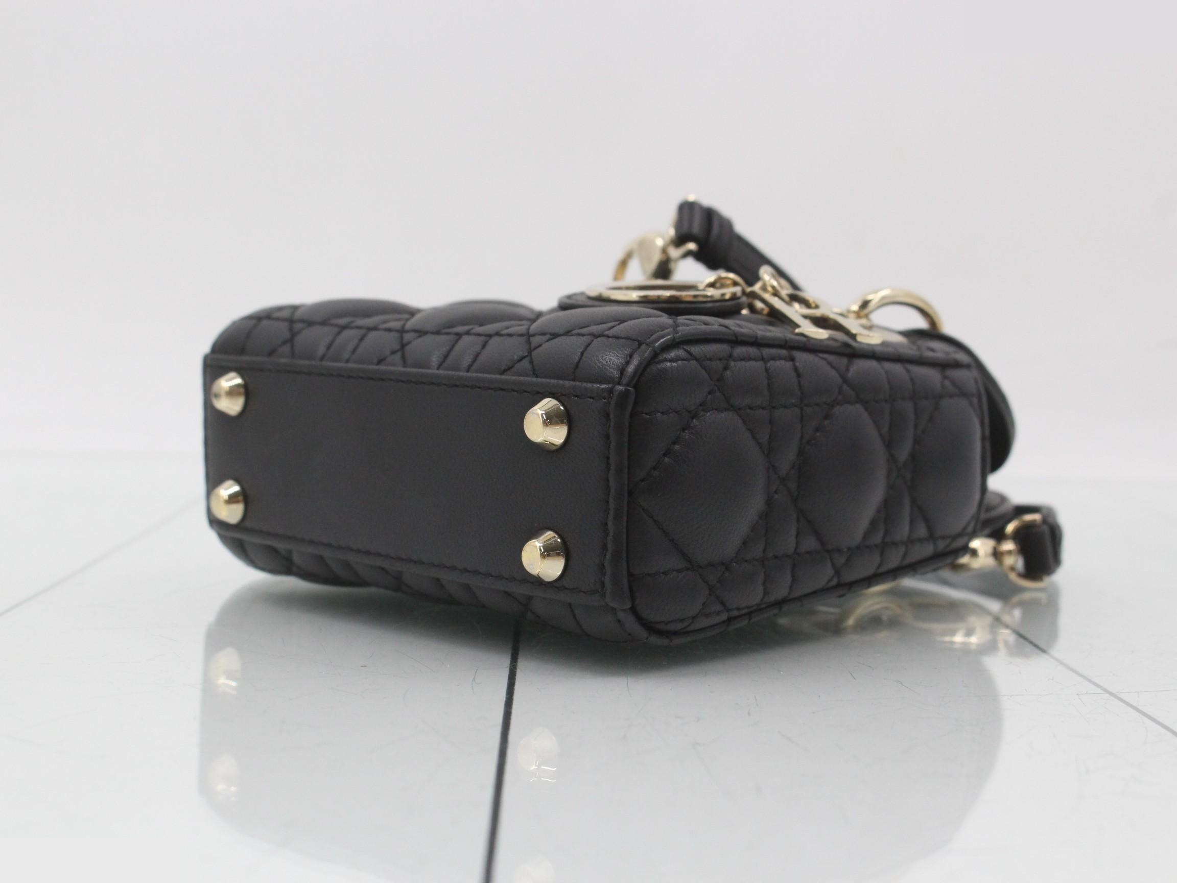 Lady Dior Cannage Lamb 2-Way Hand — view 6