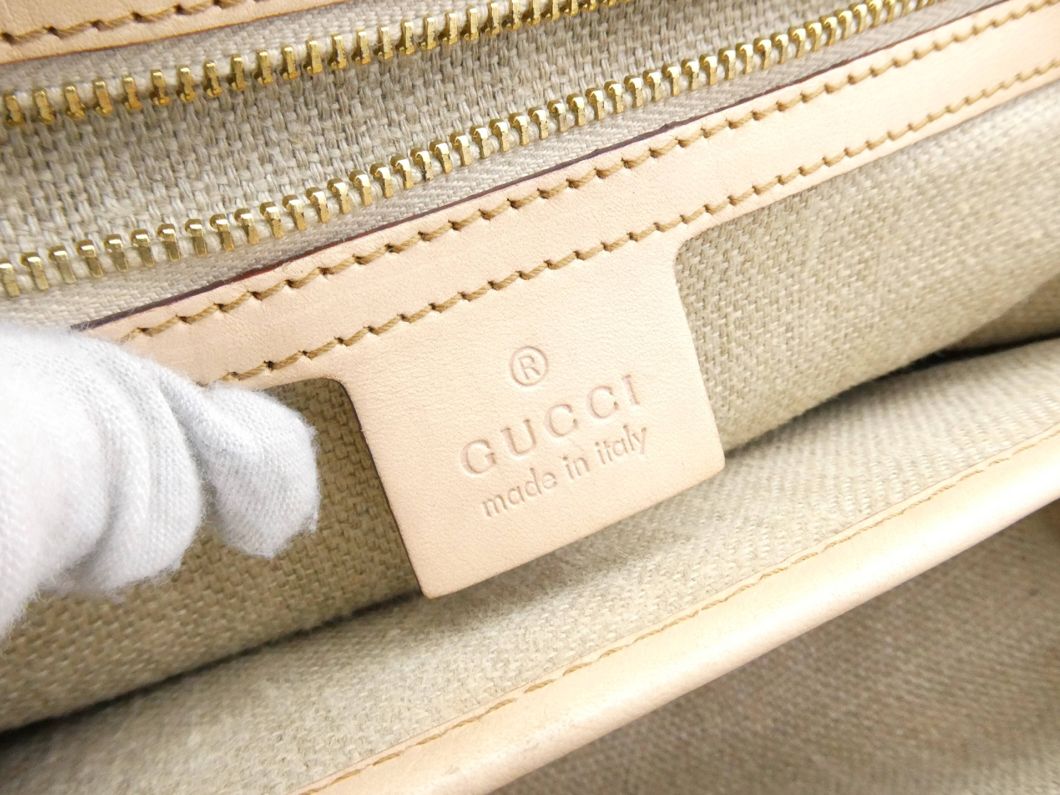 Bamboo Flora Canvas Leather Handbag — view 8