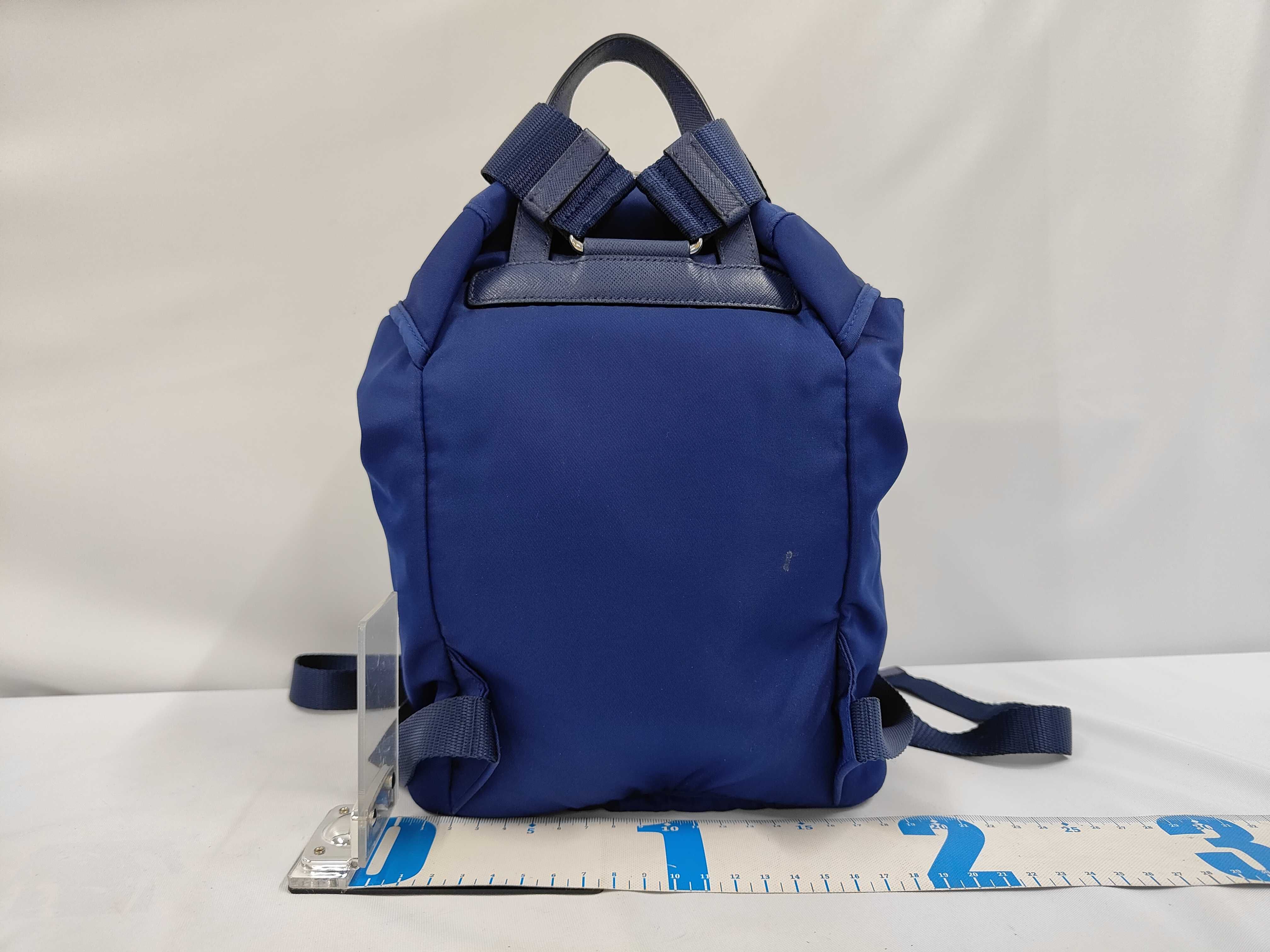BZ0025 Nylon Mini Backpack, Blue Backpack — view 3