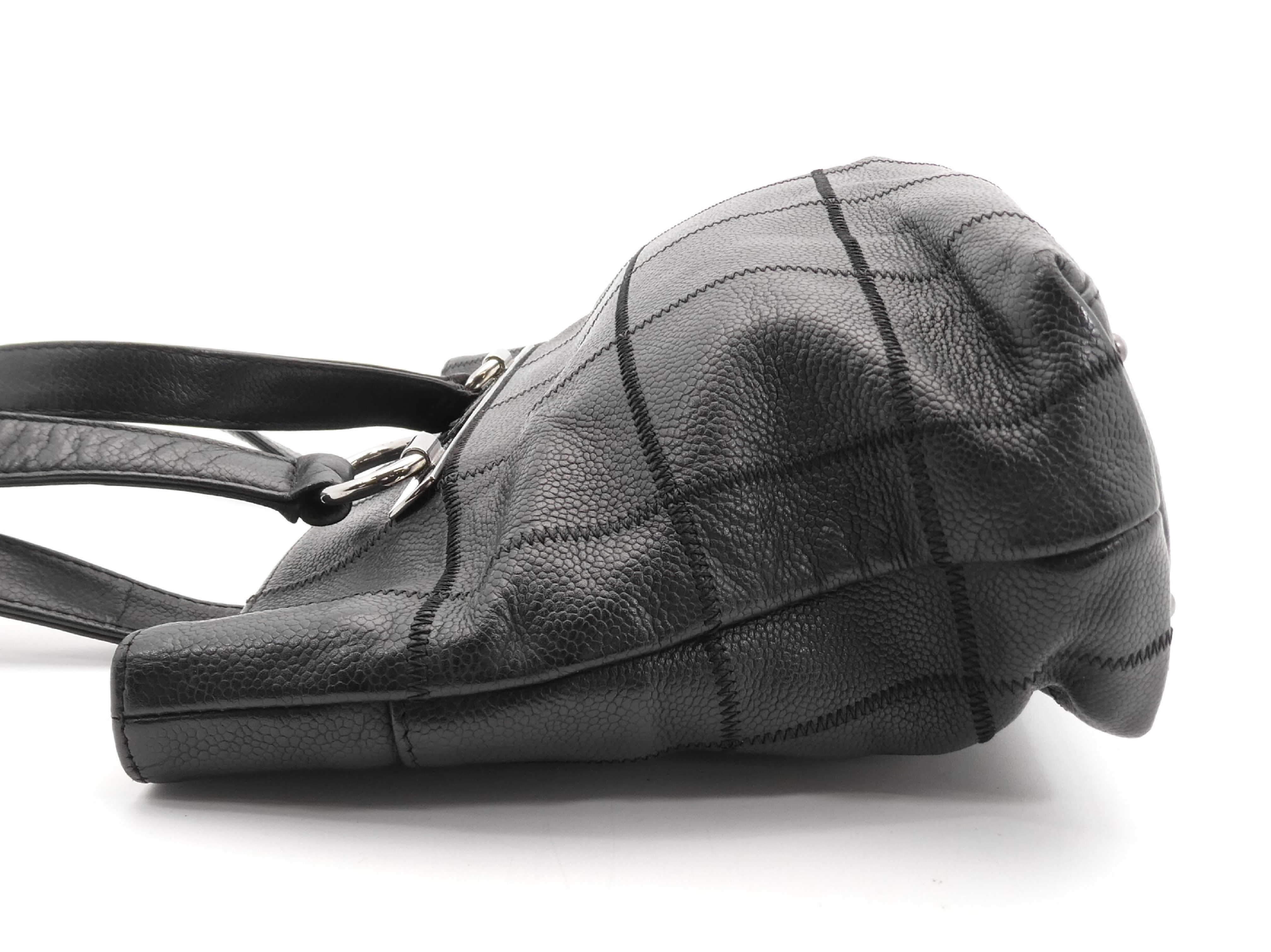 Chocolate Bar Logo Caviar Skin Shoulder Bag — view 3