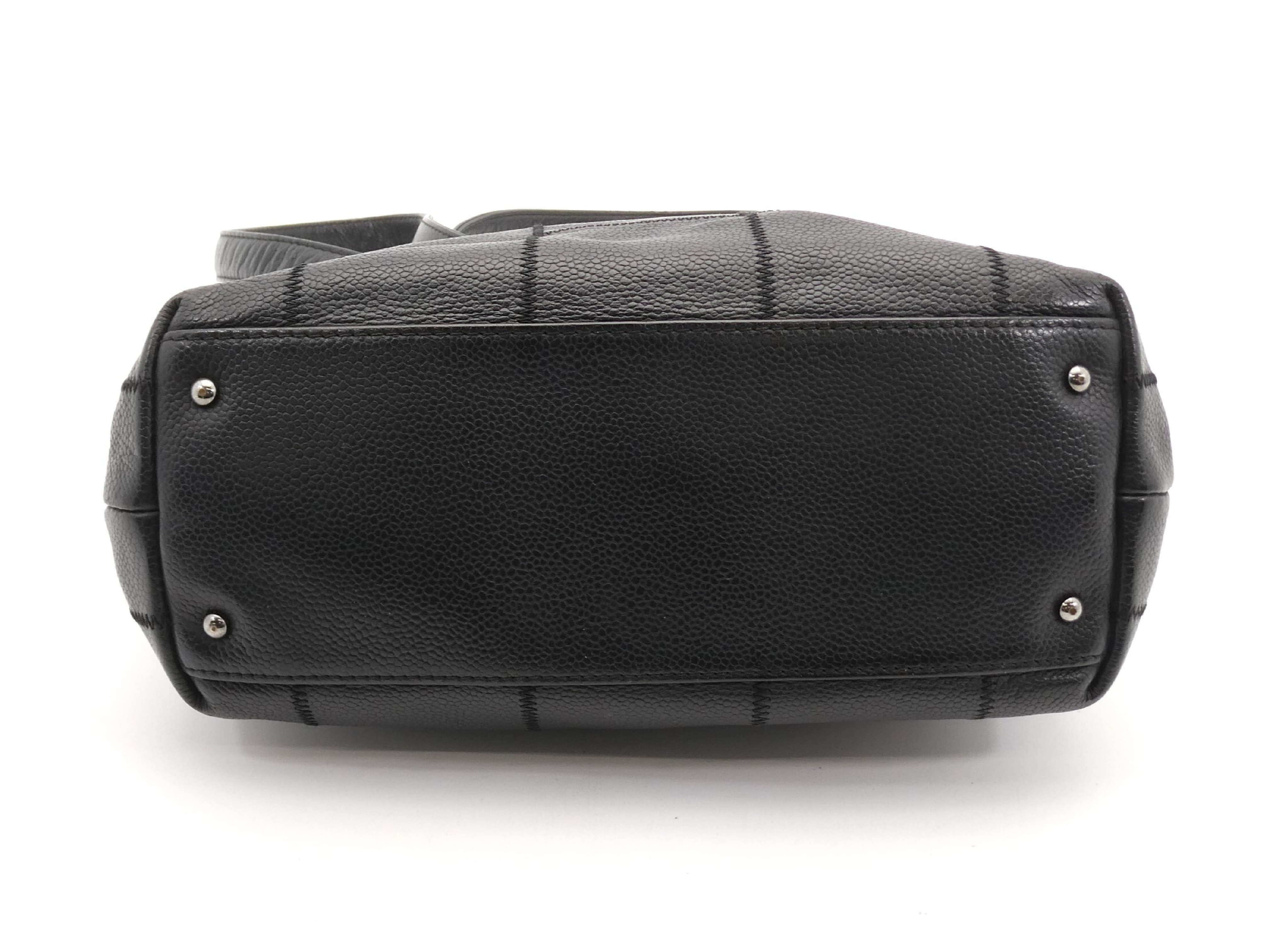 Chocolate Bar Logo Caviar Skin Shoulder Bag — view 5