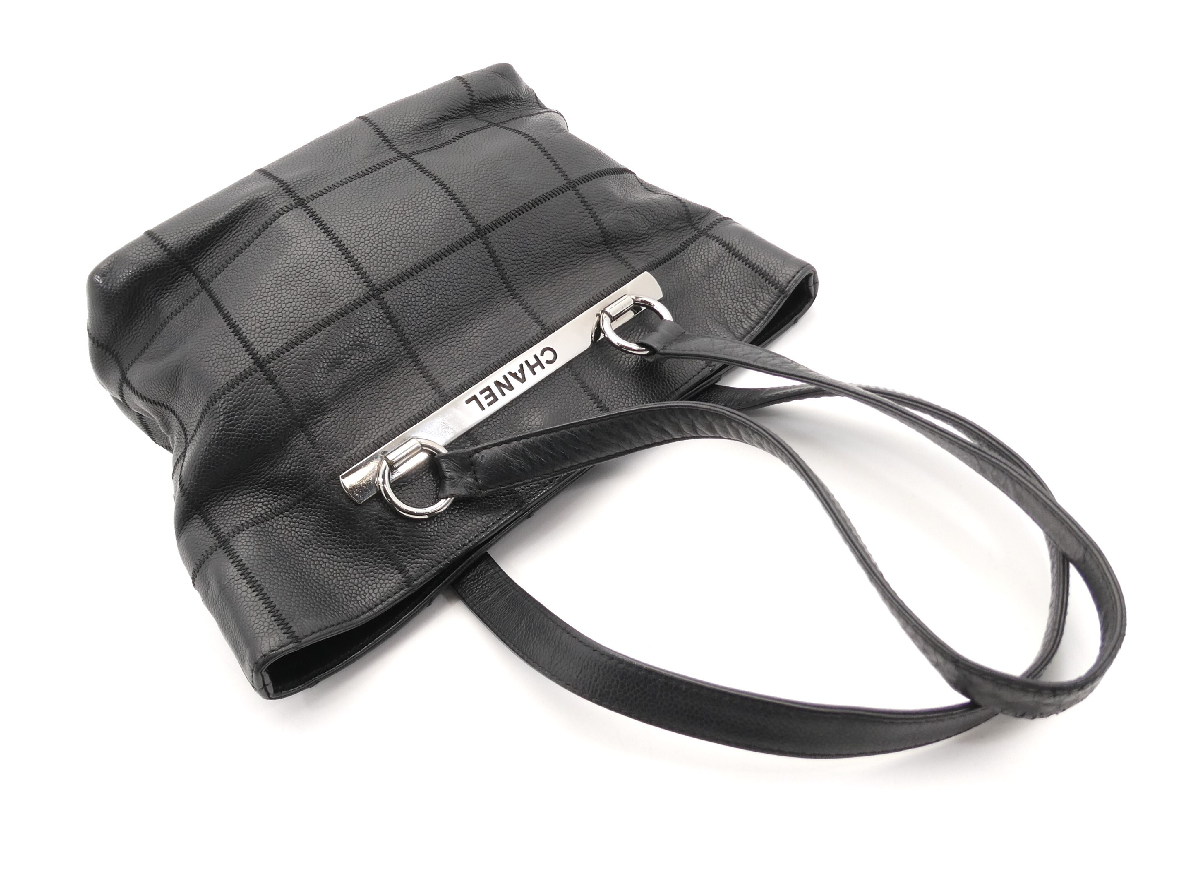 Chocolate Bar Logo Caviar Skin Shoulder Bag — view 6