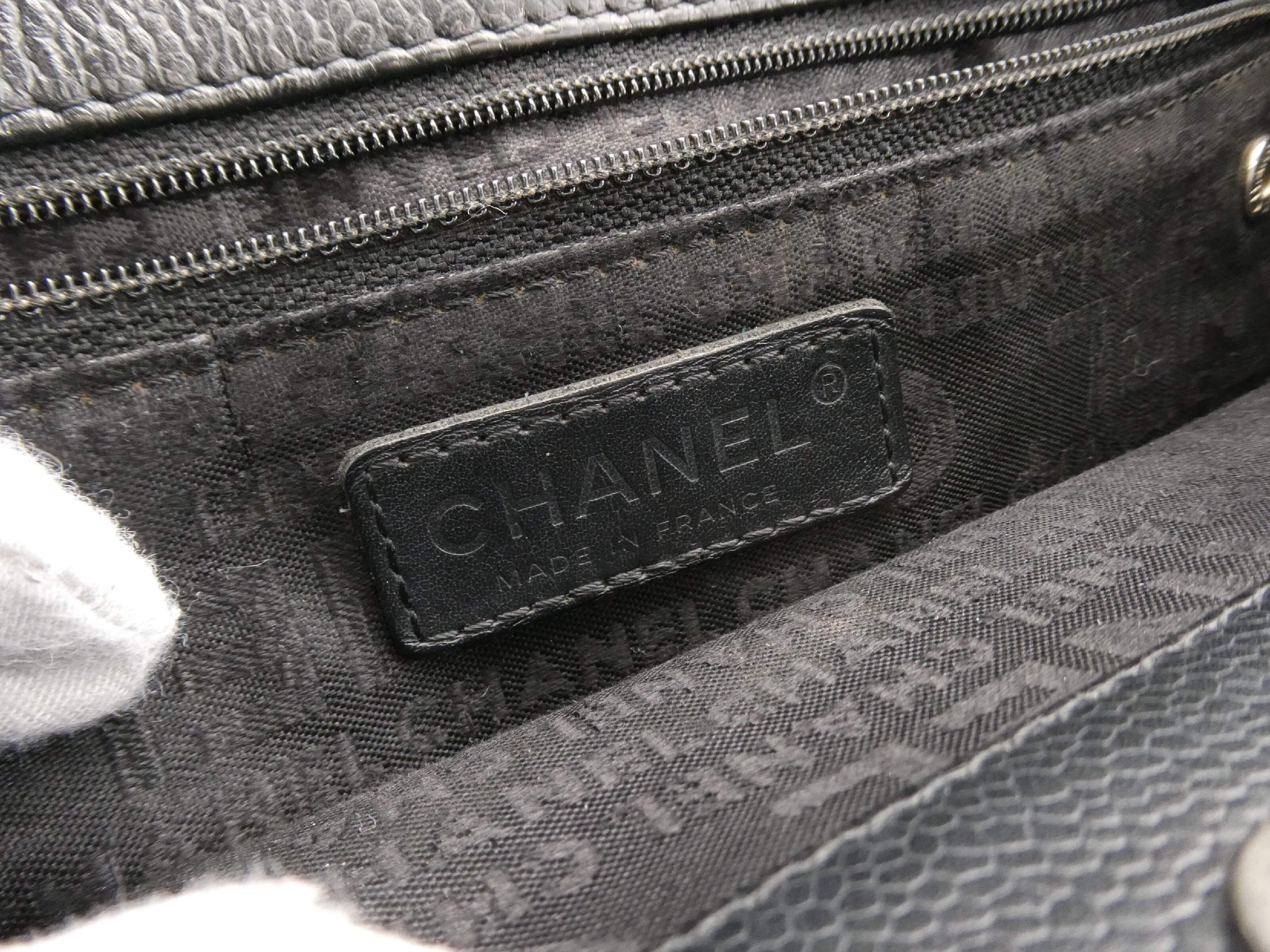 Chocolate Bar Logo Caviar Skin Shoulder Bag — view 8