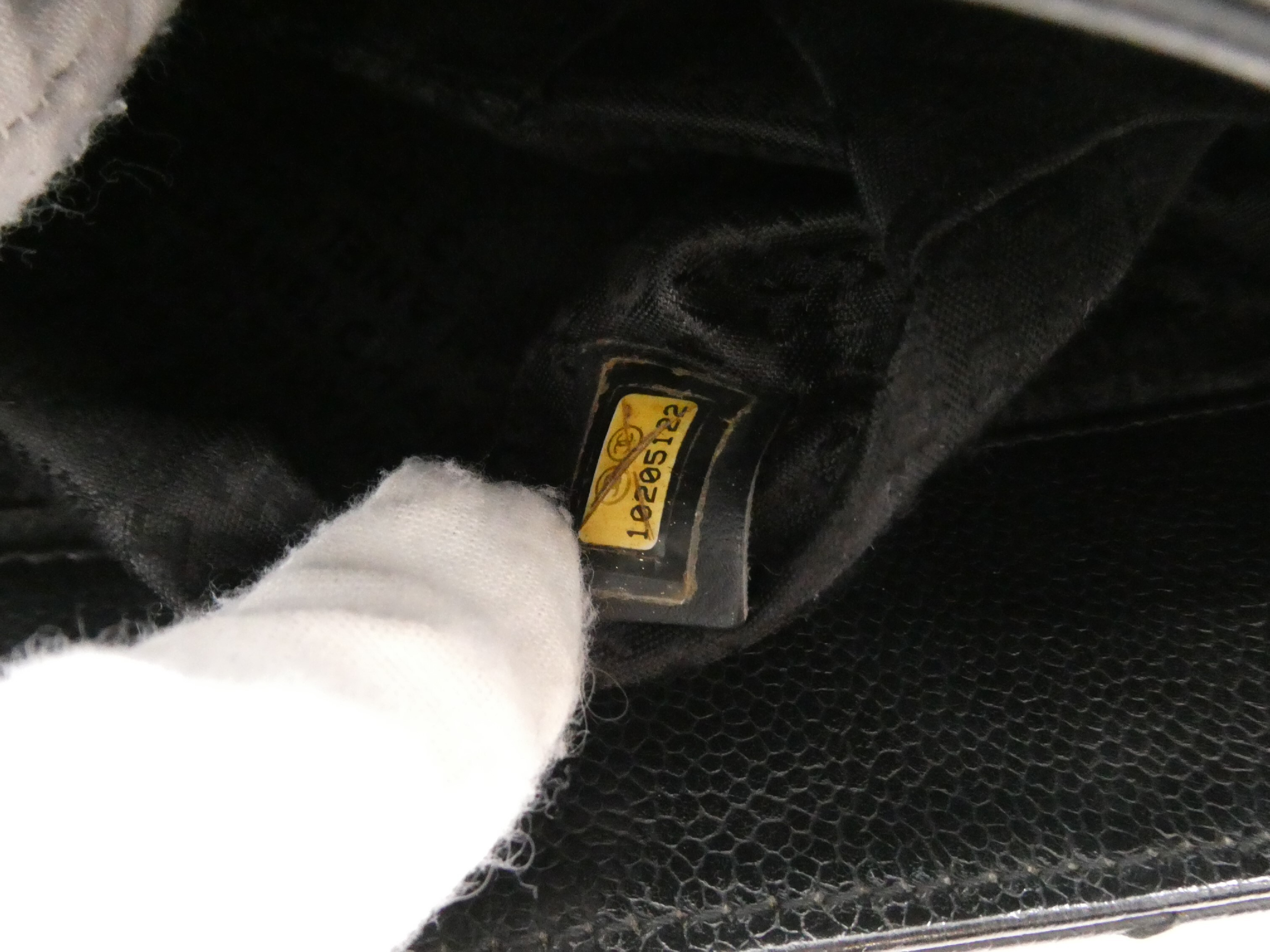 Chocolate Bar Logo Caviar Skin Shoulder Bag — view 9