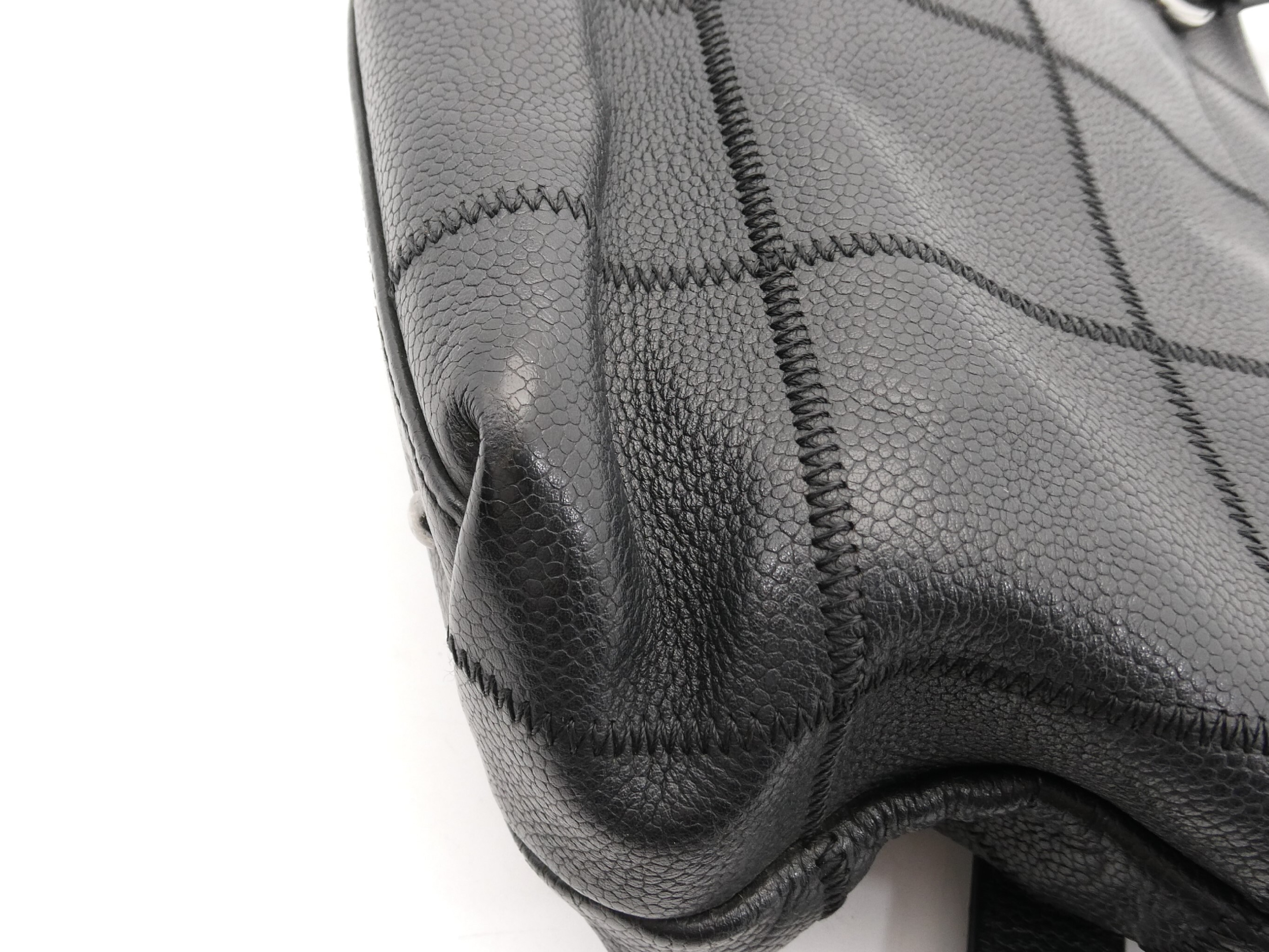 Chocolate Bar Logo Caviar Skin Shoulder Bag — view 10