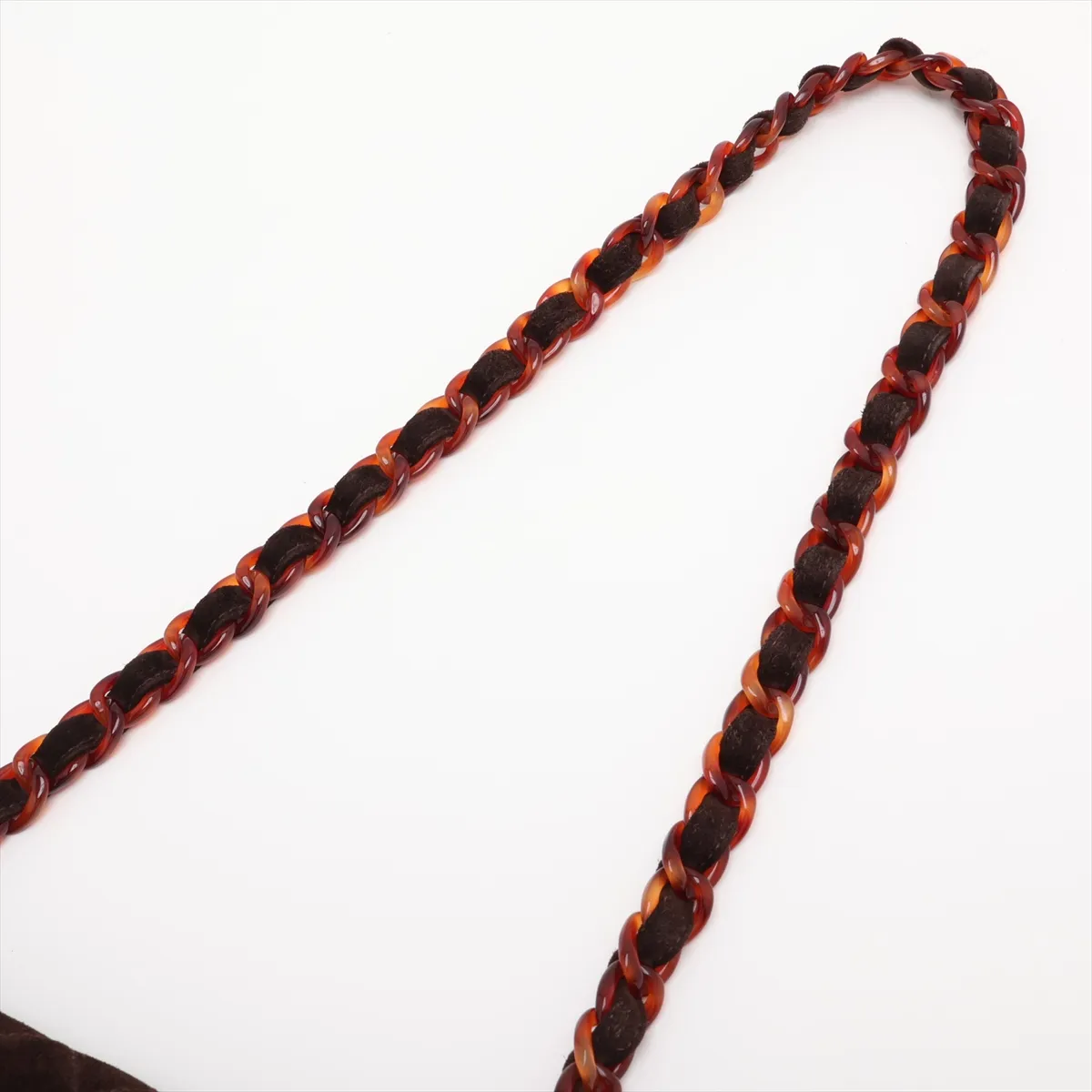 Matelassé Suede Chain Shoulder Bag, Tortoiseshell Brown, Brown Hardware, 5131232, Series 5 — view 5