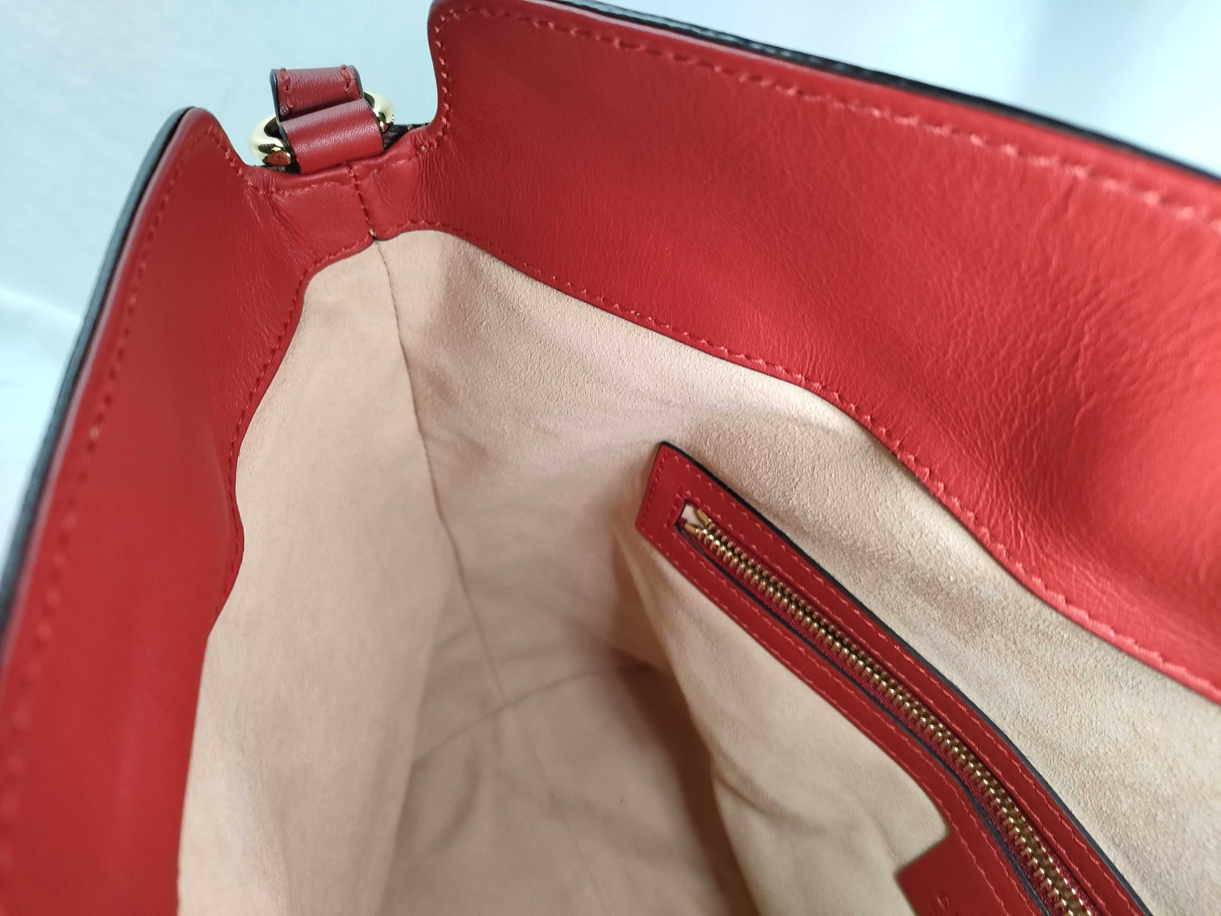 GG Supreme ID-GG Supreme 2-Way Canvas Handbag Navy x Red 429147 Shoulder Bag — view 10