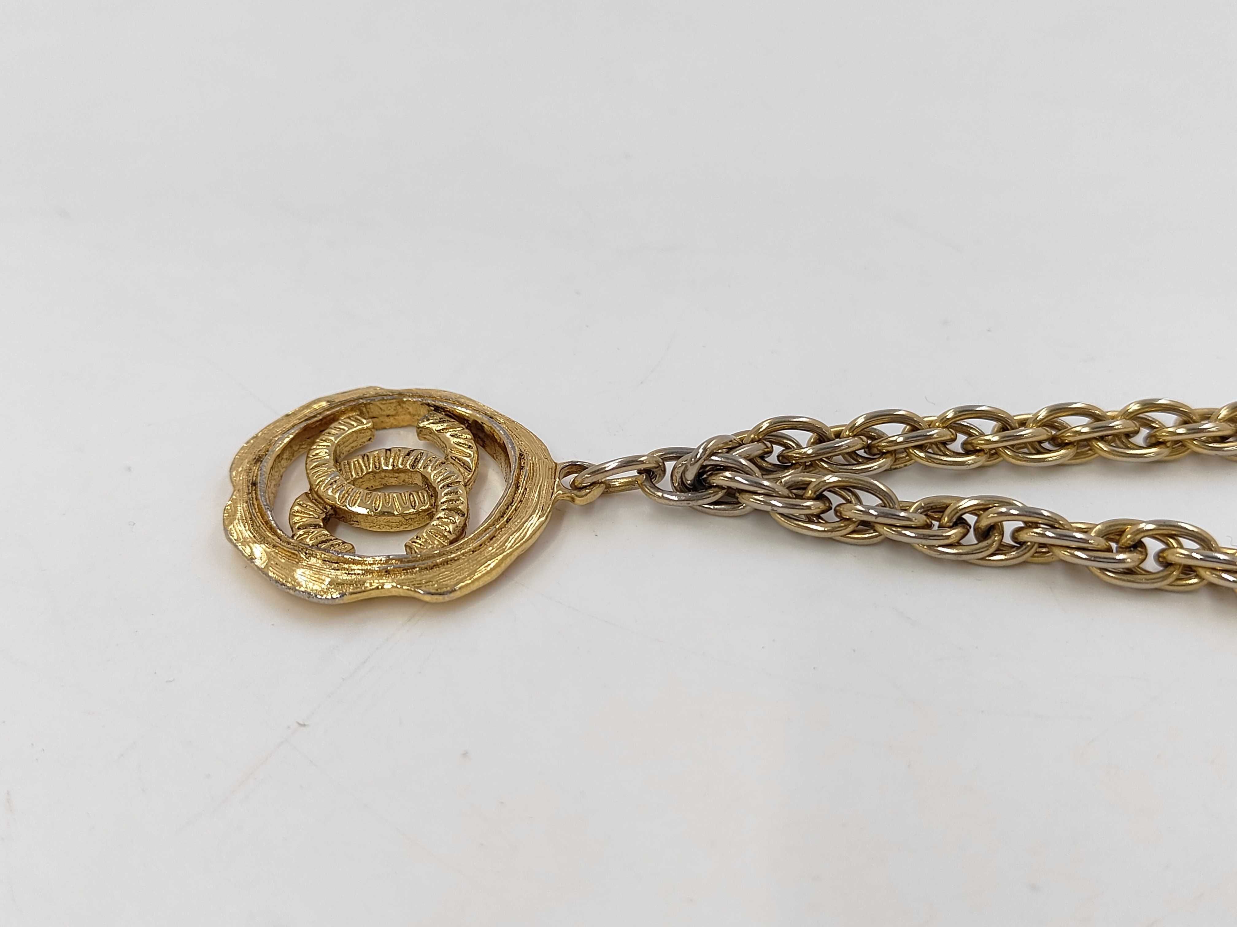 Coco Mark Gold Medal Long Chain Necklace — view 2
