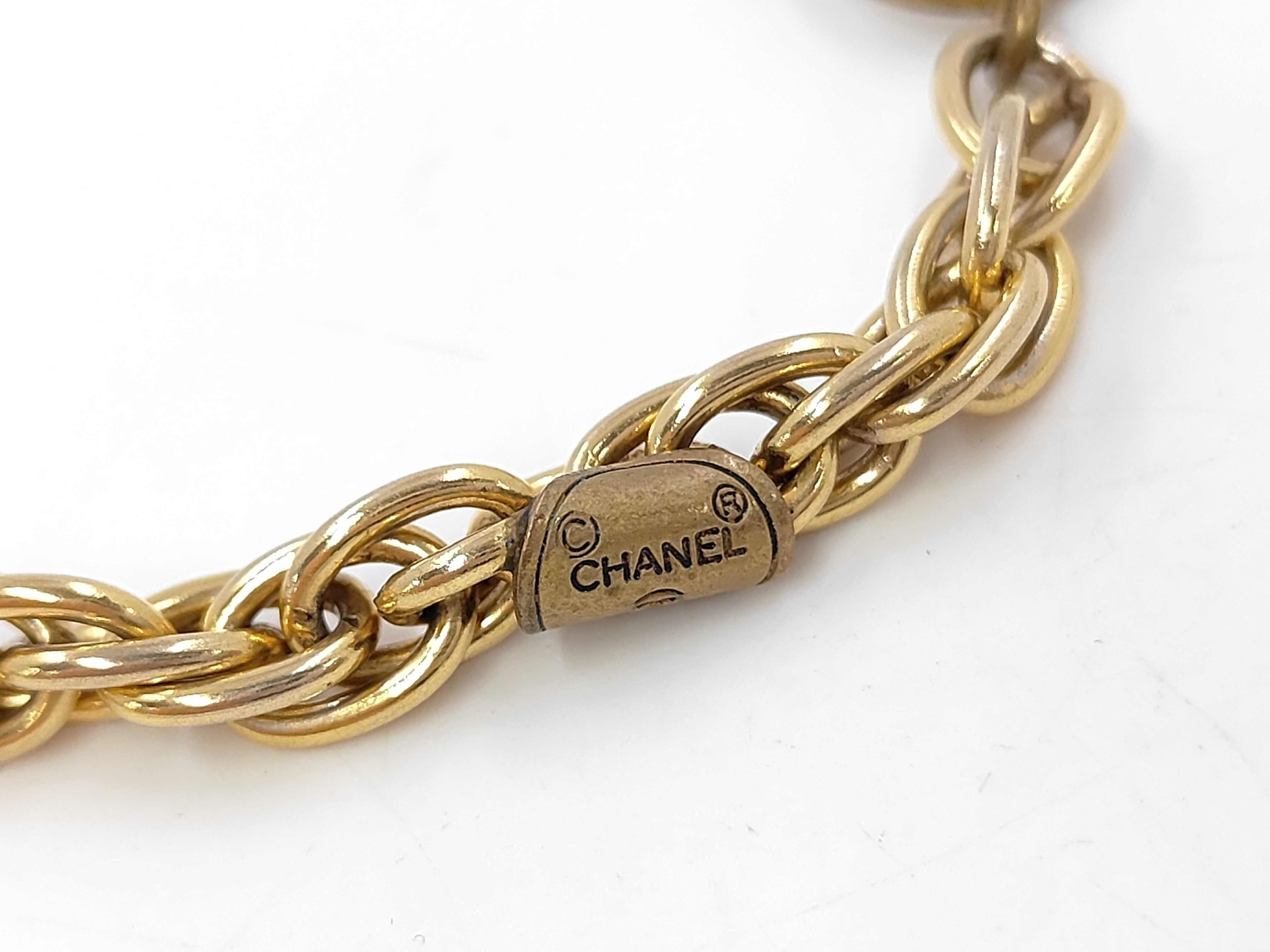 Coco Mark Gold Medal Long Chain Necklace — view 4