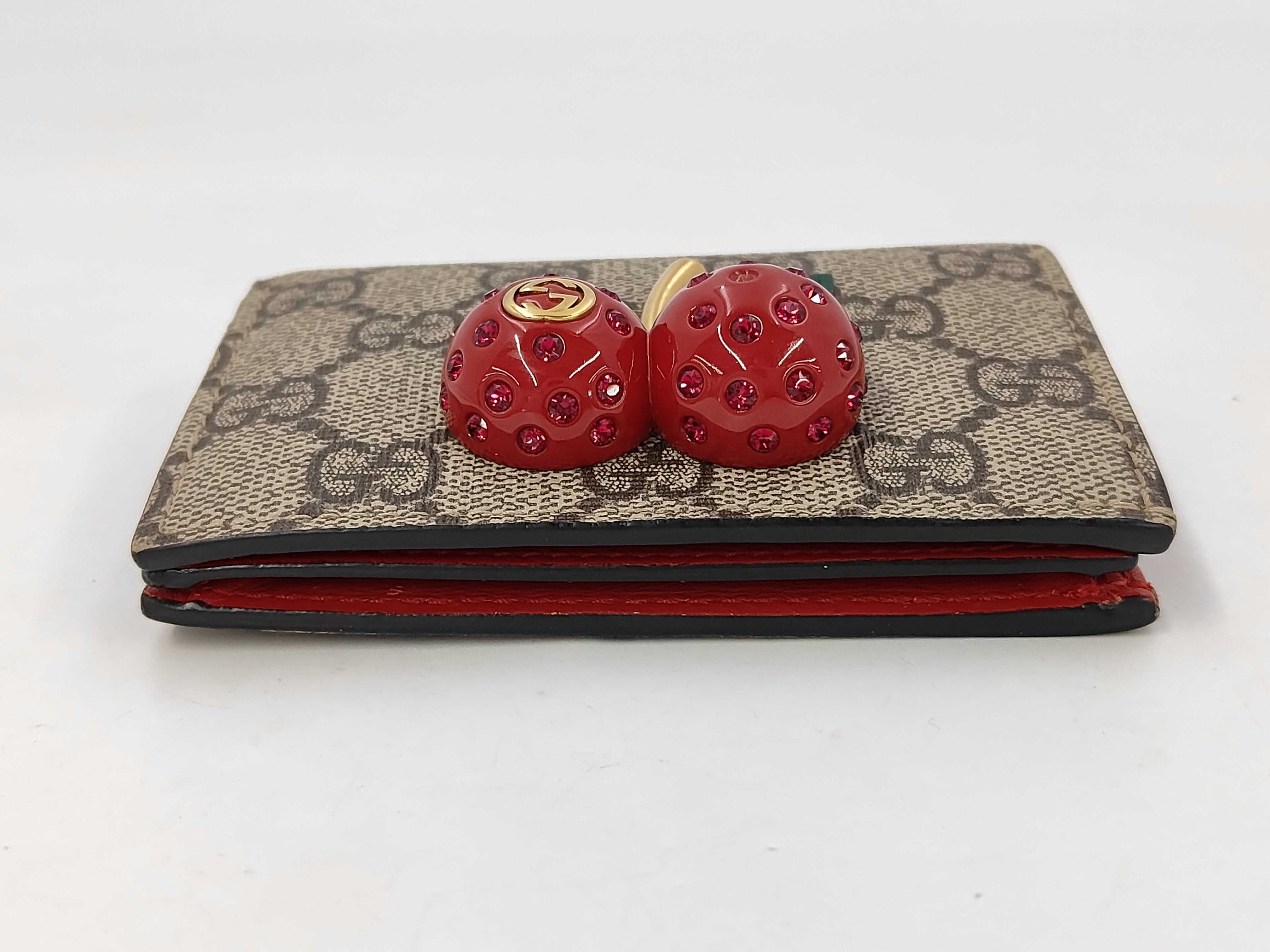 GG Supreme Cherry Compact Wallet, Model Number 476050 (Bag) — view 3