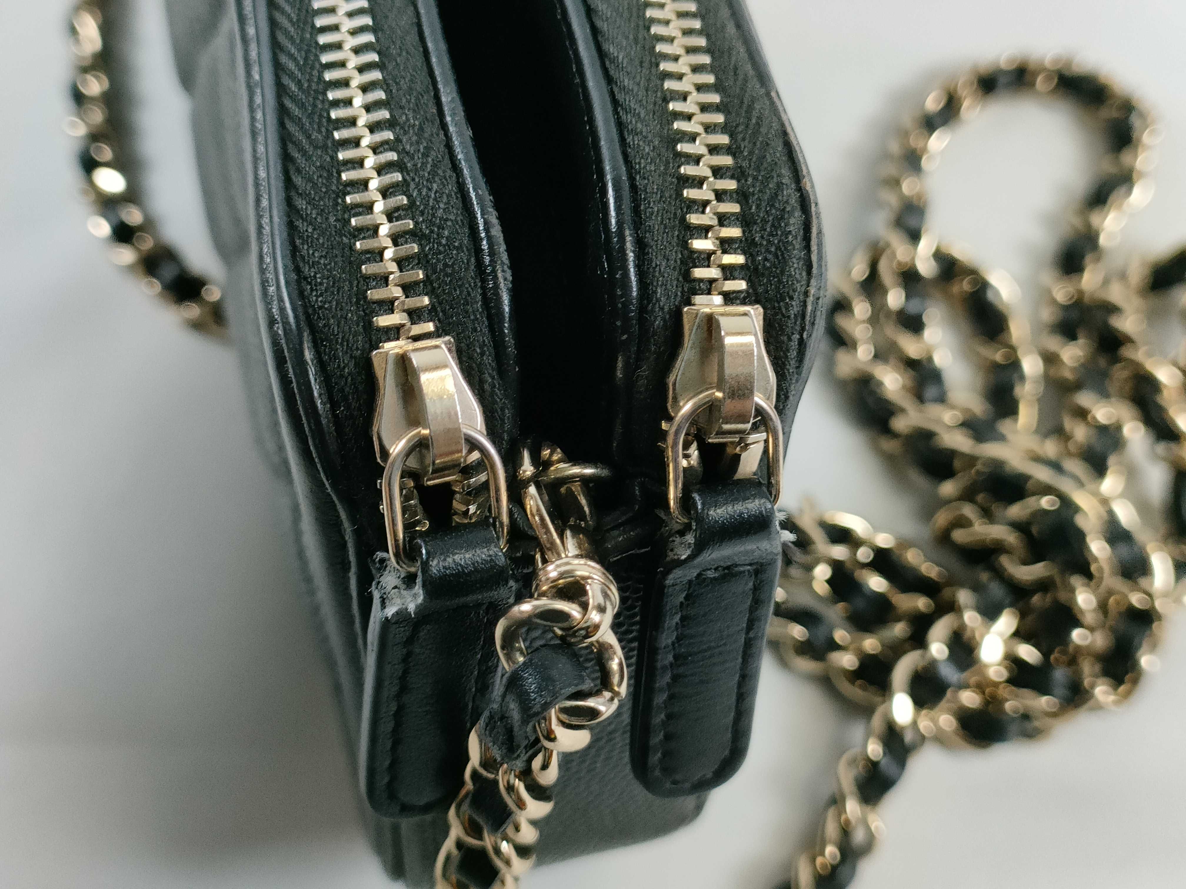 Caviar Skin CC Filigree Chain Wallet Shoulder Bag — view 6