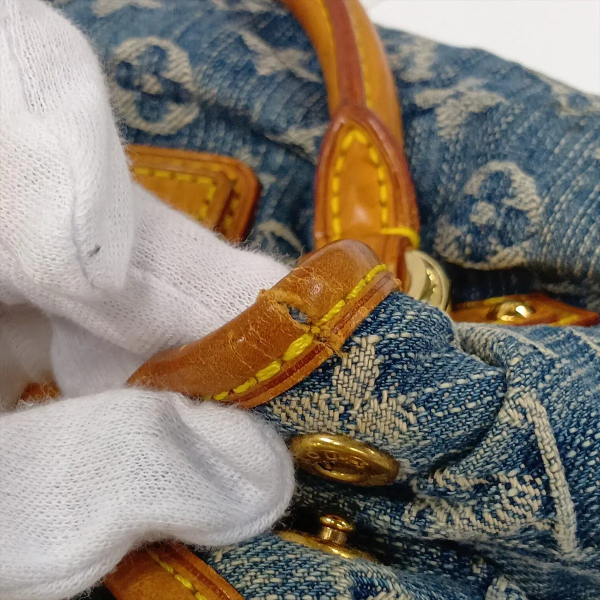 Monogram Denim Pleaty M95020 VI0066 Blue Family Sale — view 12