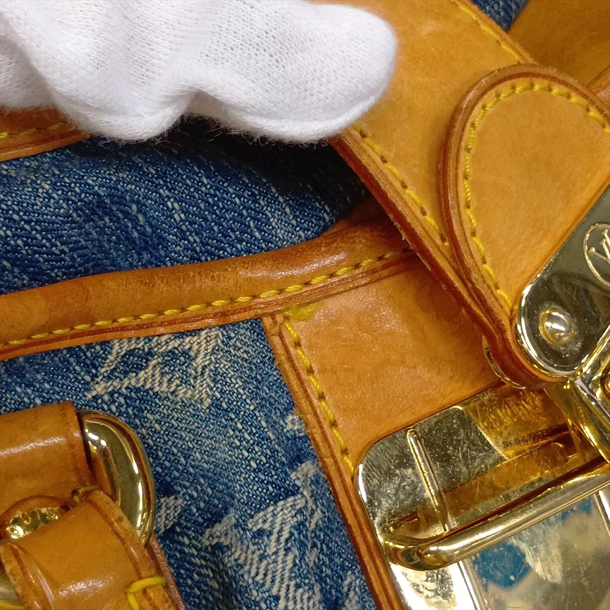 Monogram Denim Pleaty M95020 VI0066 Blue Family Sale — view 15