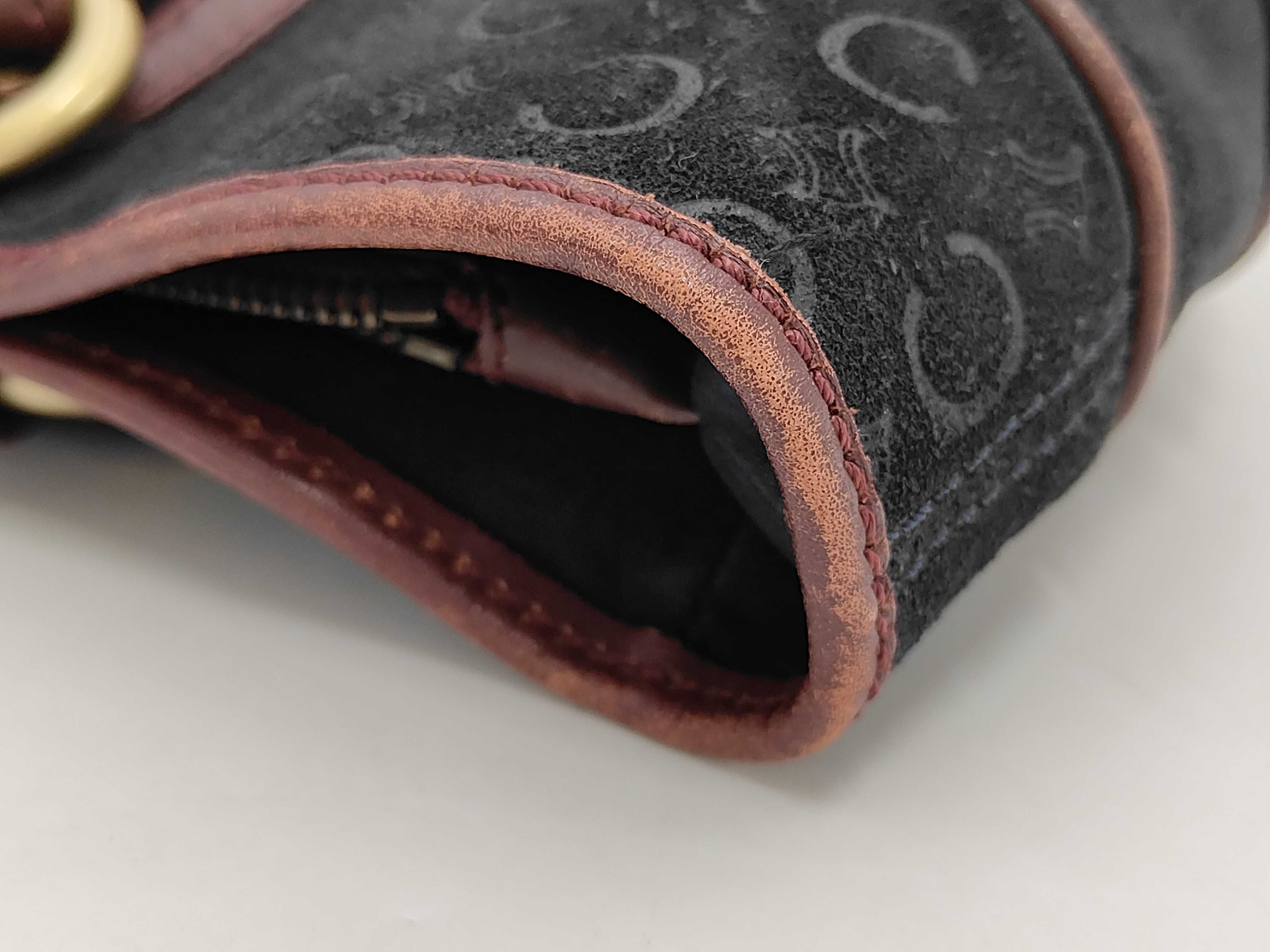 Suede Leather Boogie Bag Black Brown Handbag — view 11