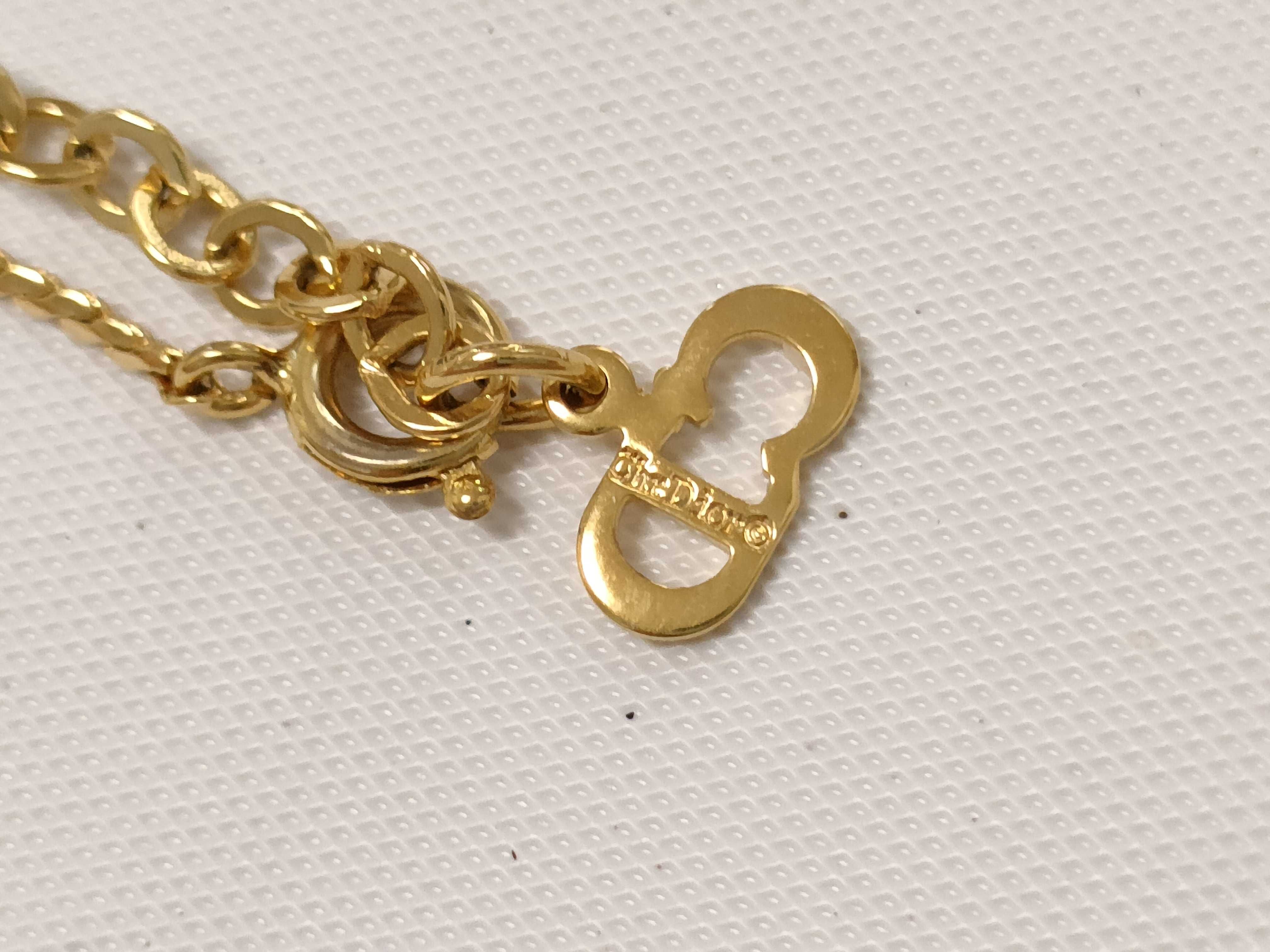 Christian necklace, rhinestone gold necklace — view 11