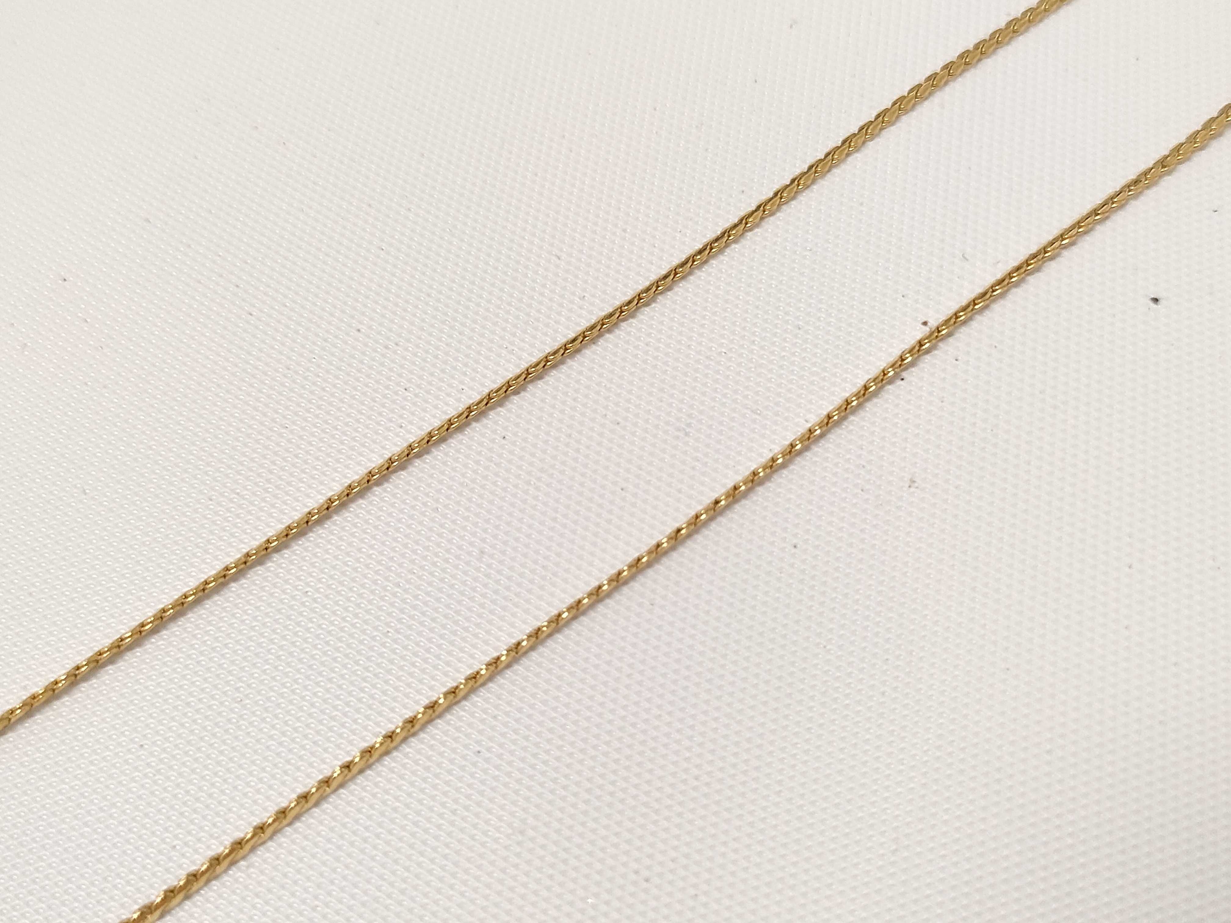 Christian necklace, rhinestone gold necklace — view 4