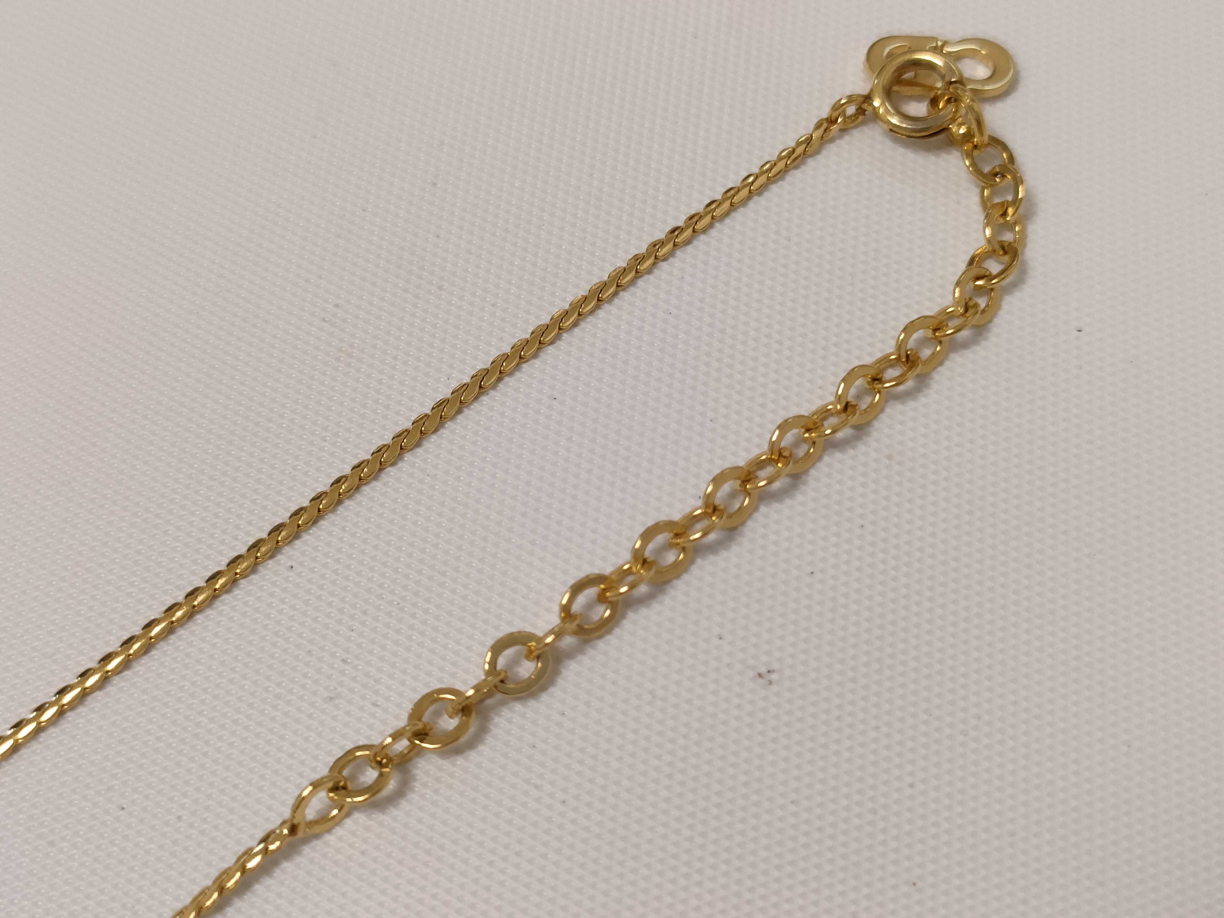 Christian necklace, rhinestone gold necklace — view 5