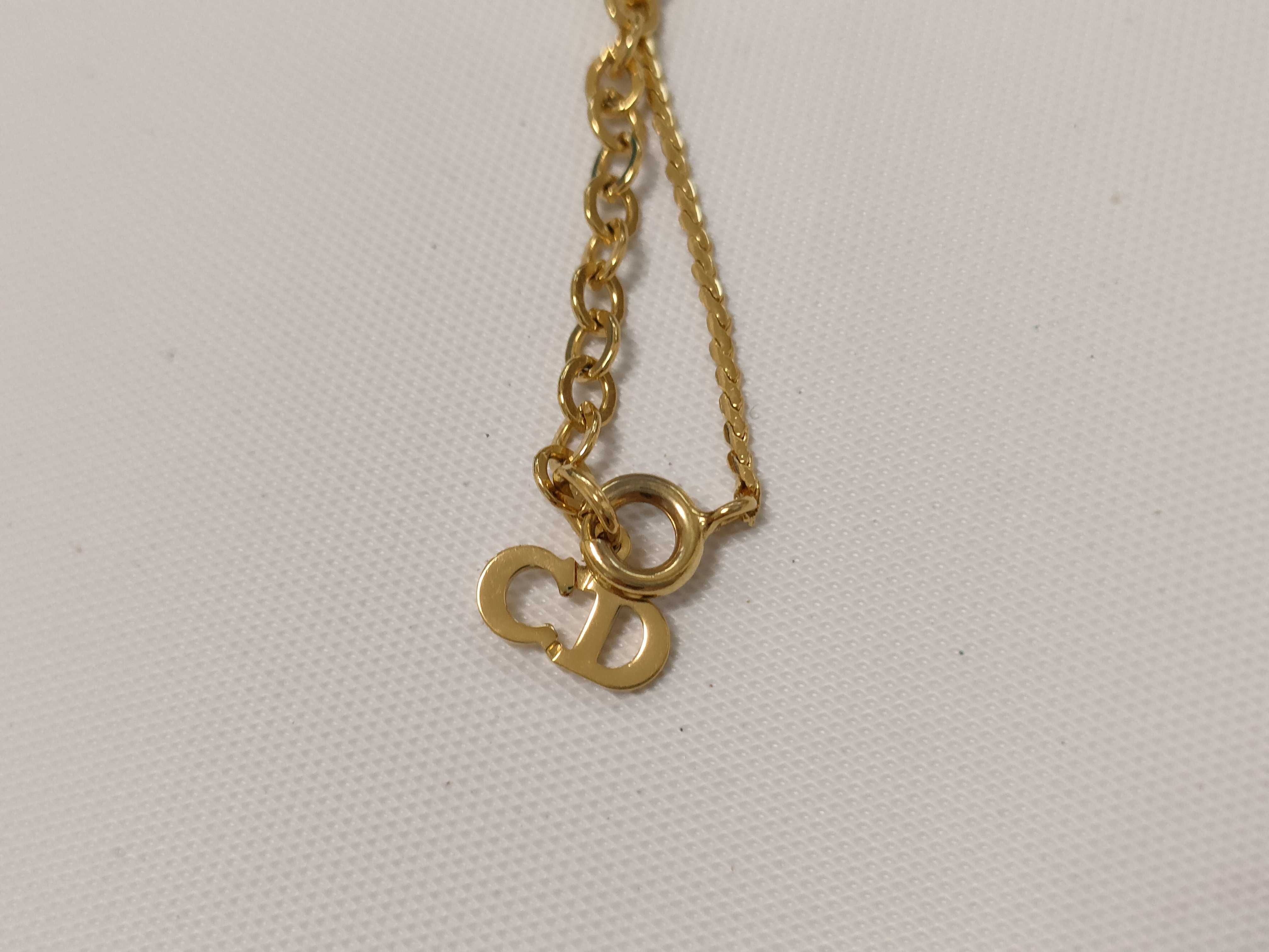 Christian necklace, rhinestone gold necklace — view 7