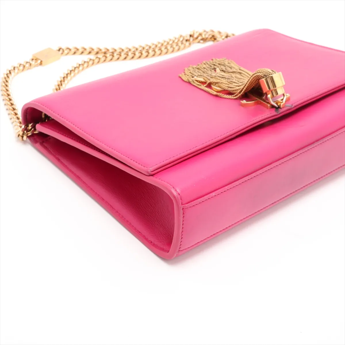 Classic Kate Leather Chain Shoulder Bag, Pink — view 4