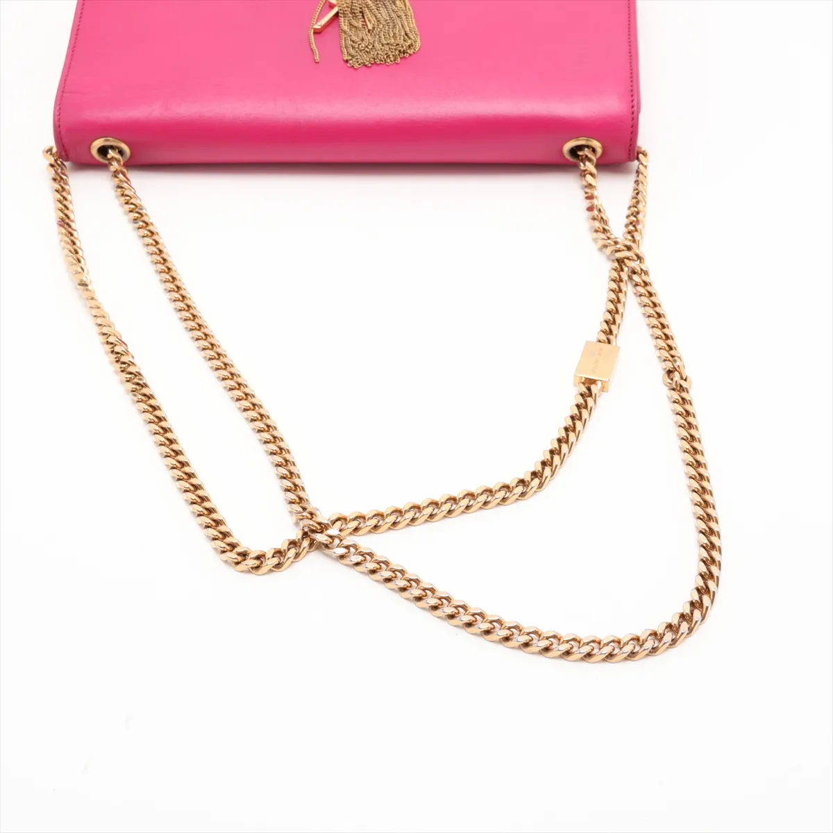 Classic Kate Leather Chain Shoulder Bag, Pink — view 5