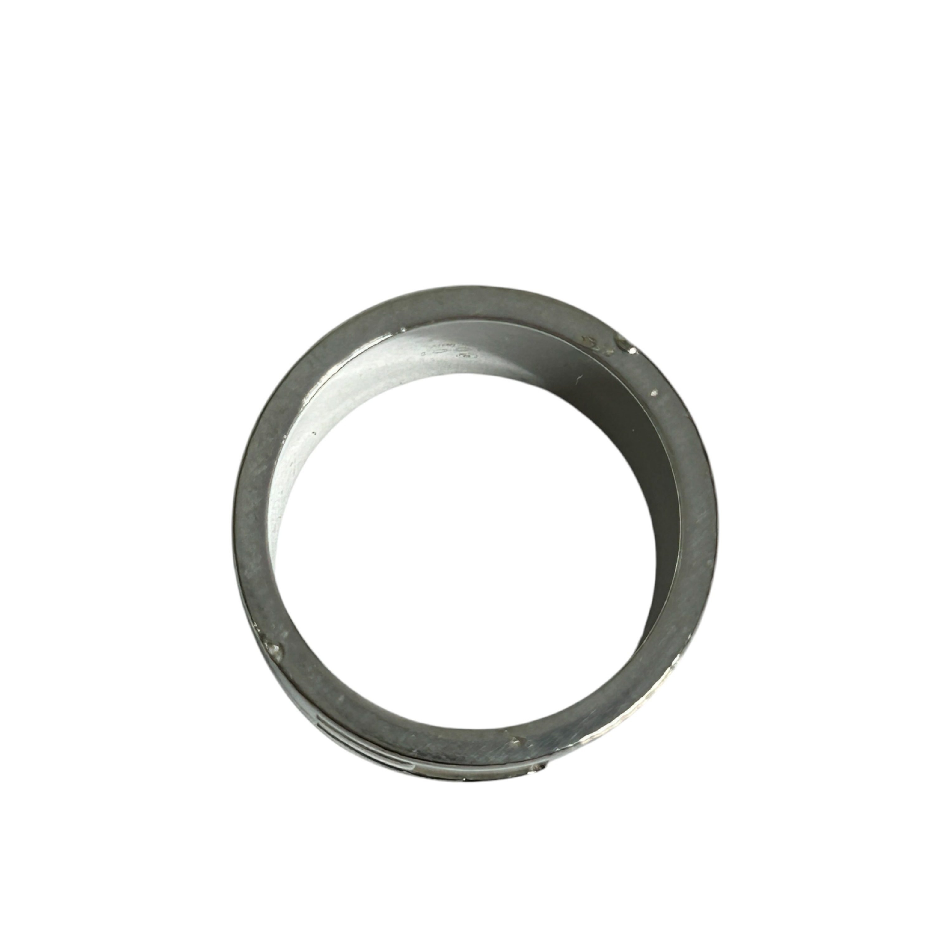 ring, G logo cutout, branded G, sterling silver 925, wide, size 12.5 (marked 14), 10.4g. — view 5