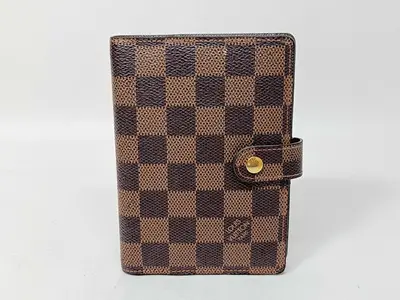 Damier Agenda PM / with initials, notebook cover