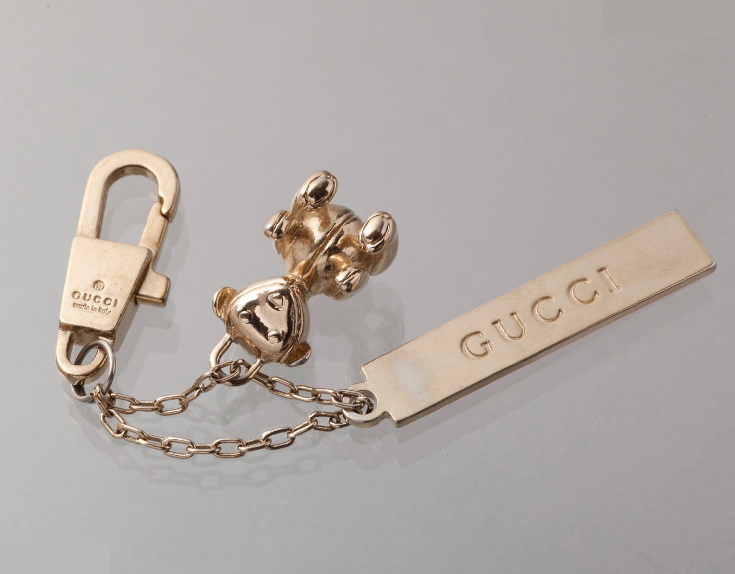 Bear logo plate charm — view 2