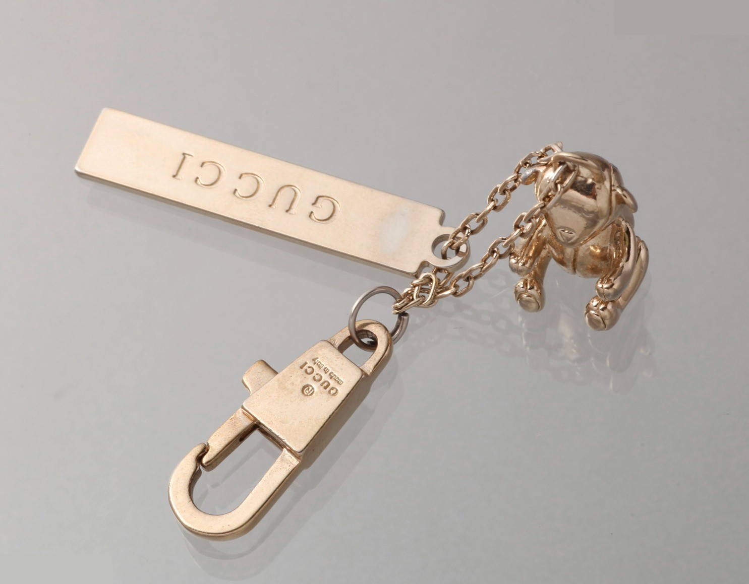 Bear logo plate charm — view 3