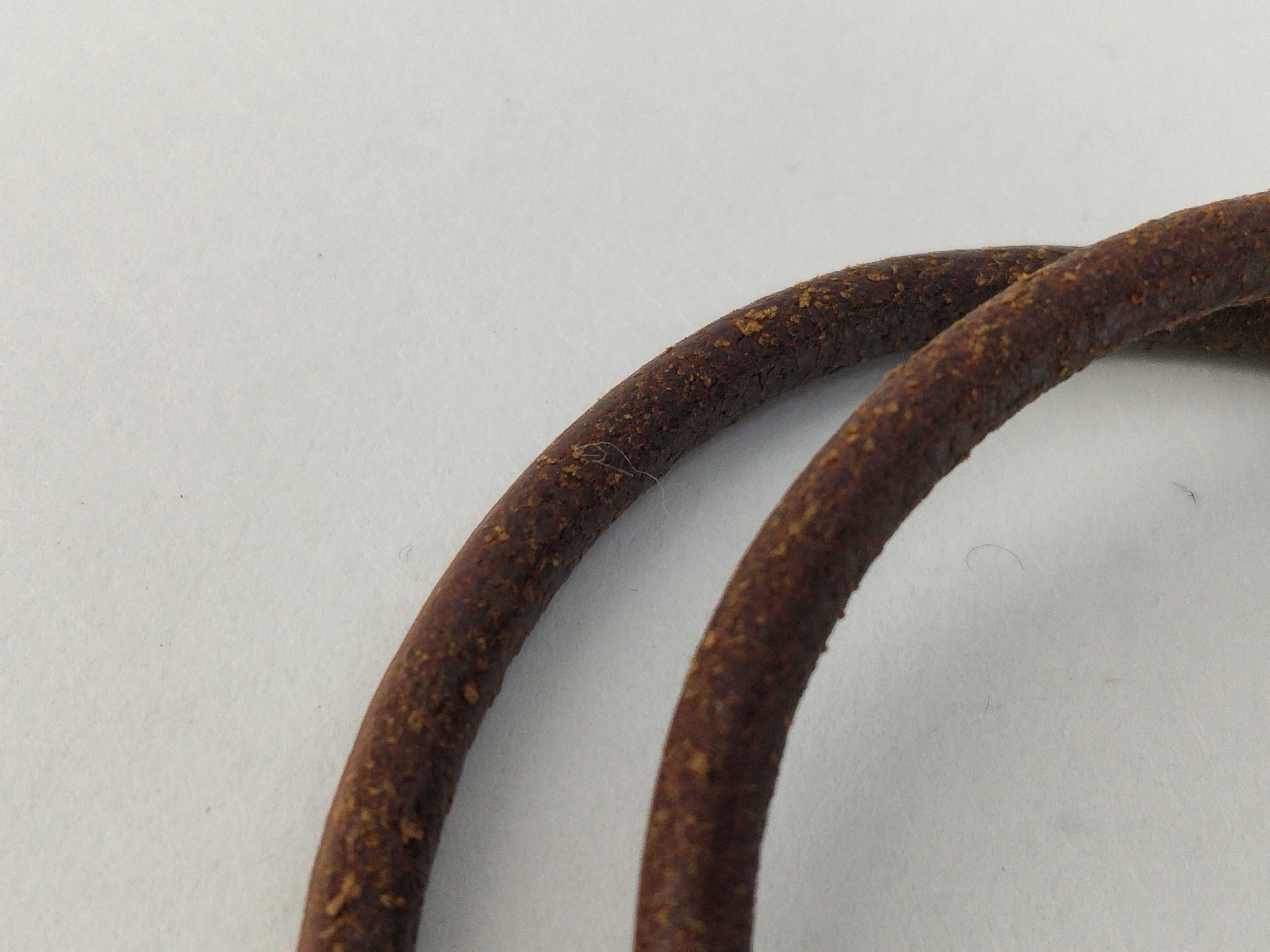 Jumbo Leather Brown Gold Hardware Bracelet Choker Bracelet/Bangle — view 8