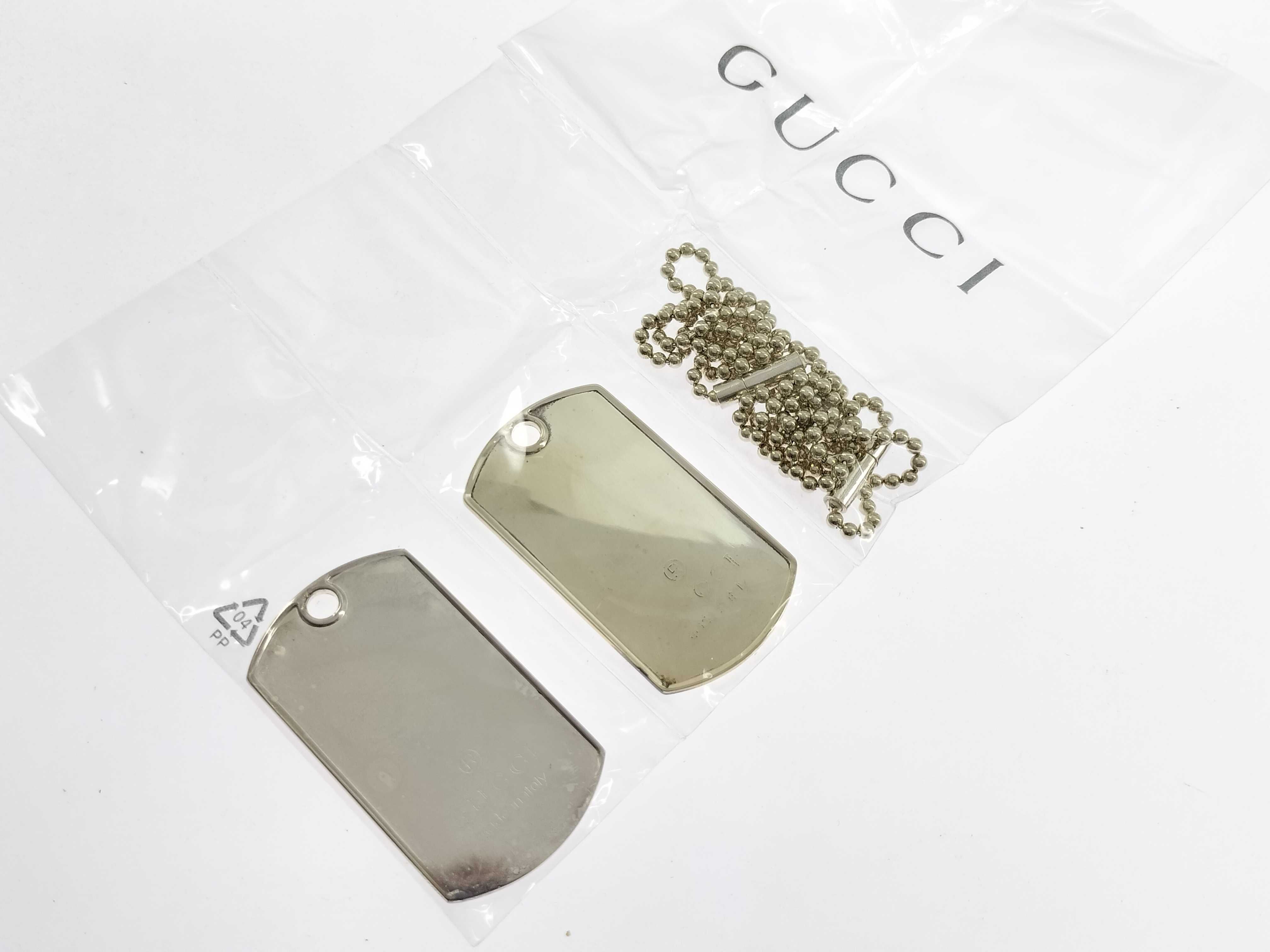Dog Tag Plate Necklace, SV925, 53g (VO7868) — view 3