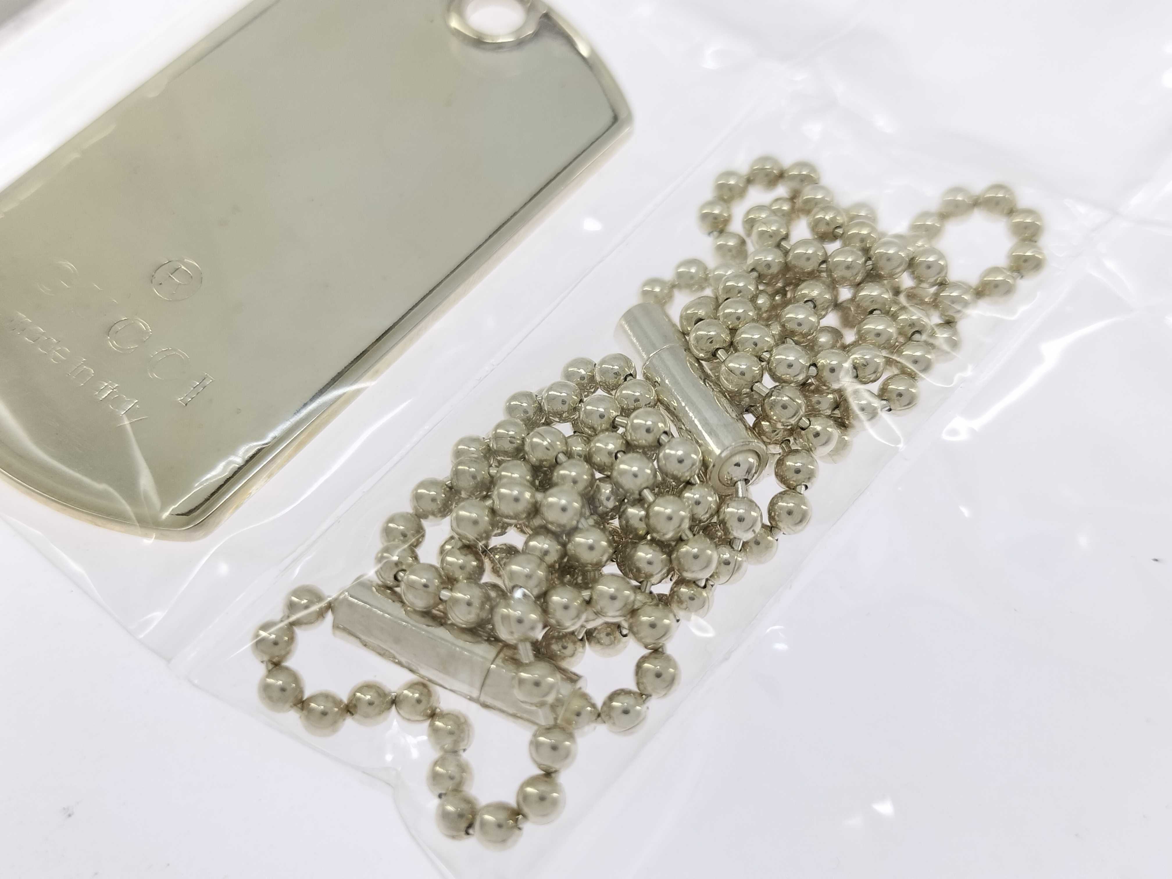 Dog Tag Plate Necklace, SV925, 53g (VO7868) — view 6