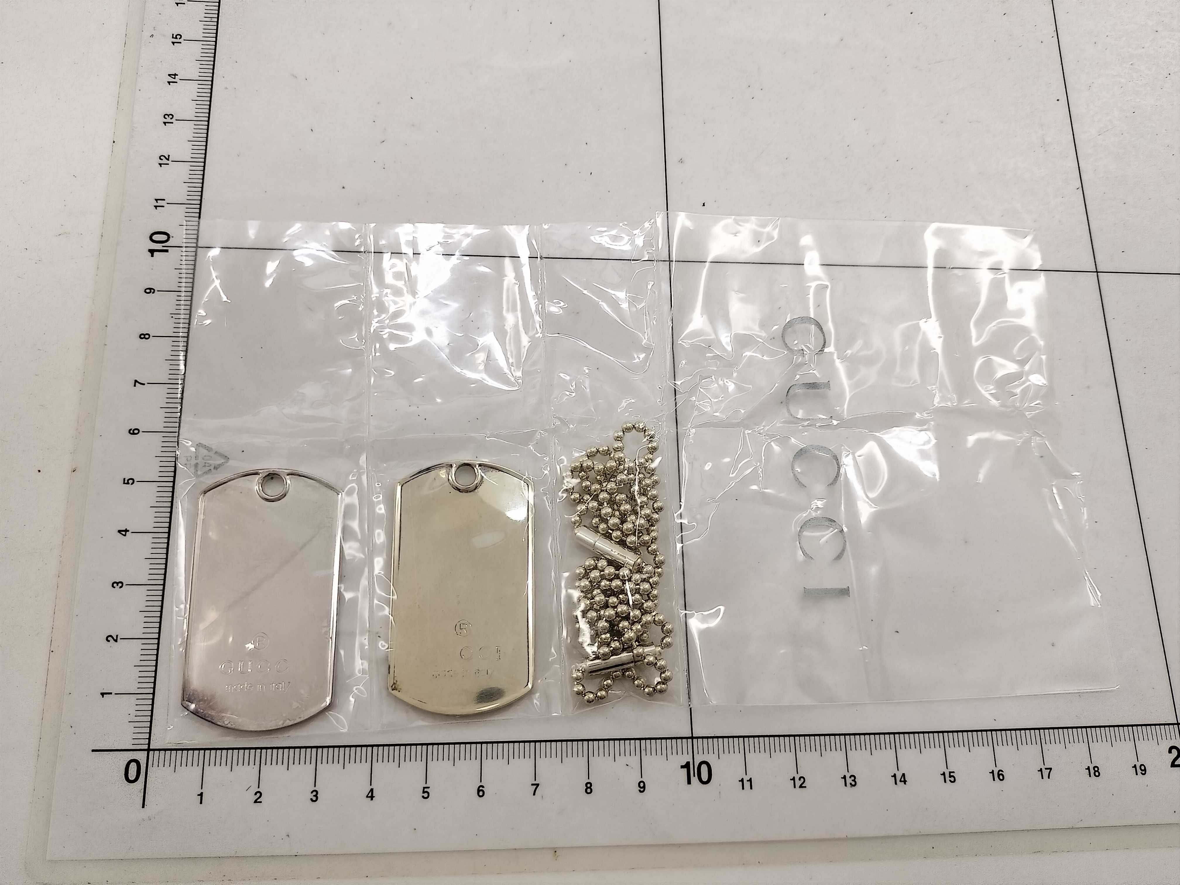 Dog Tag Plate Necklace, SV925, 53g (VO7868) — view 10