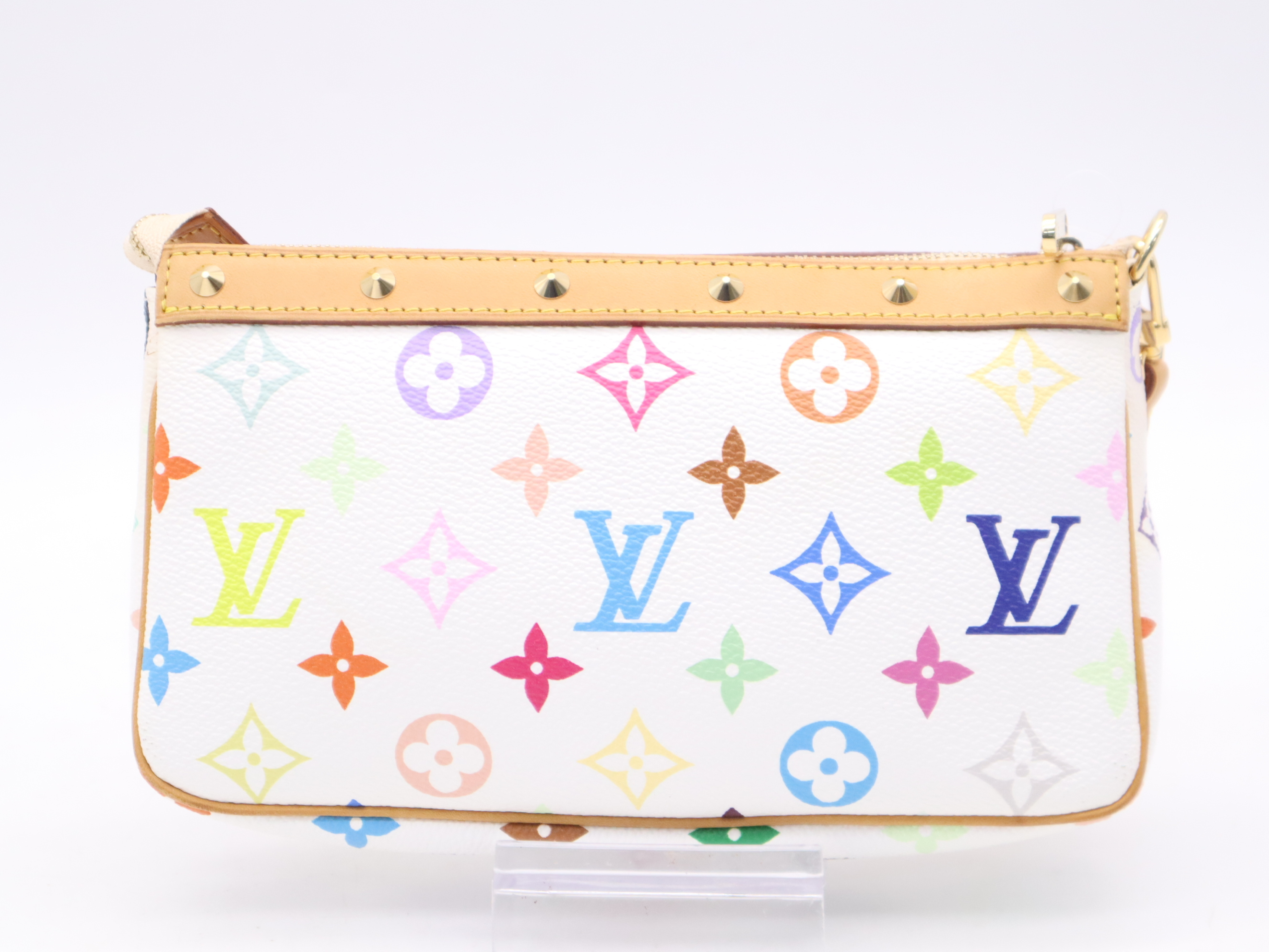 M92649 Multicolor Pochette Accessoires Blanc Pouch — view 2