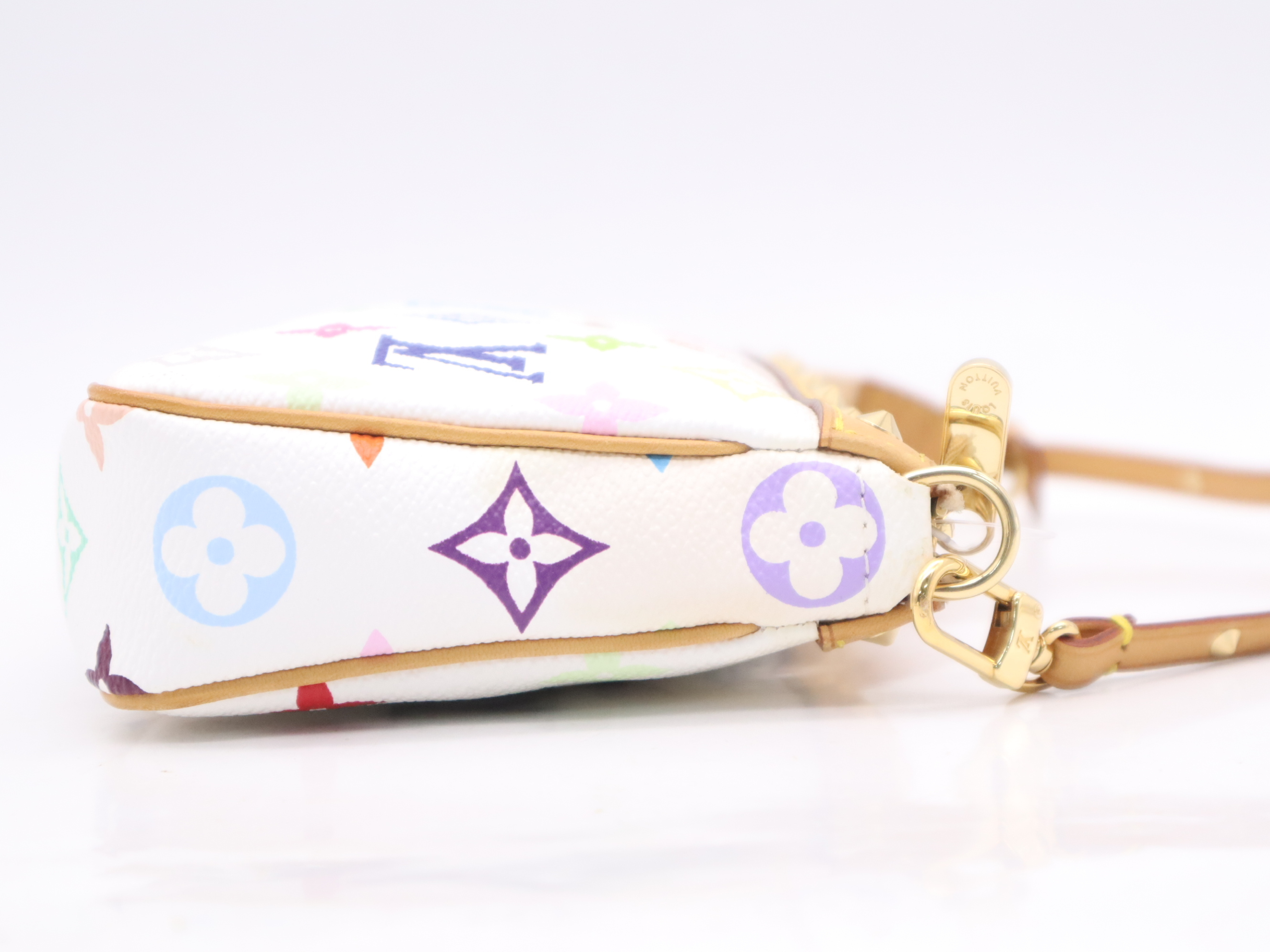M92649 Multicolor Pochette Accessoires Blanc Pouch — view 5