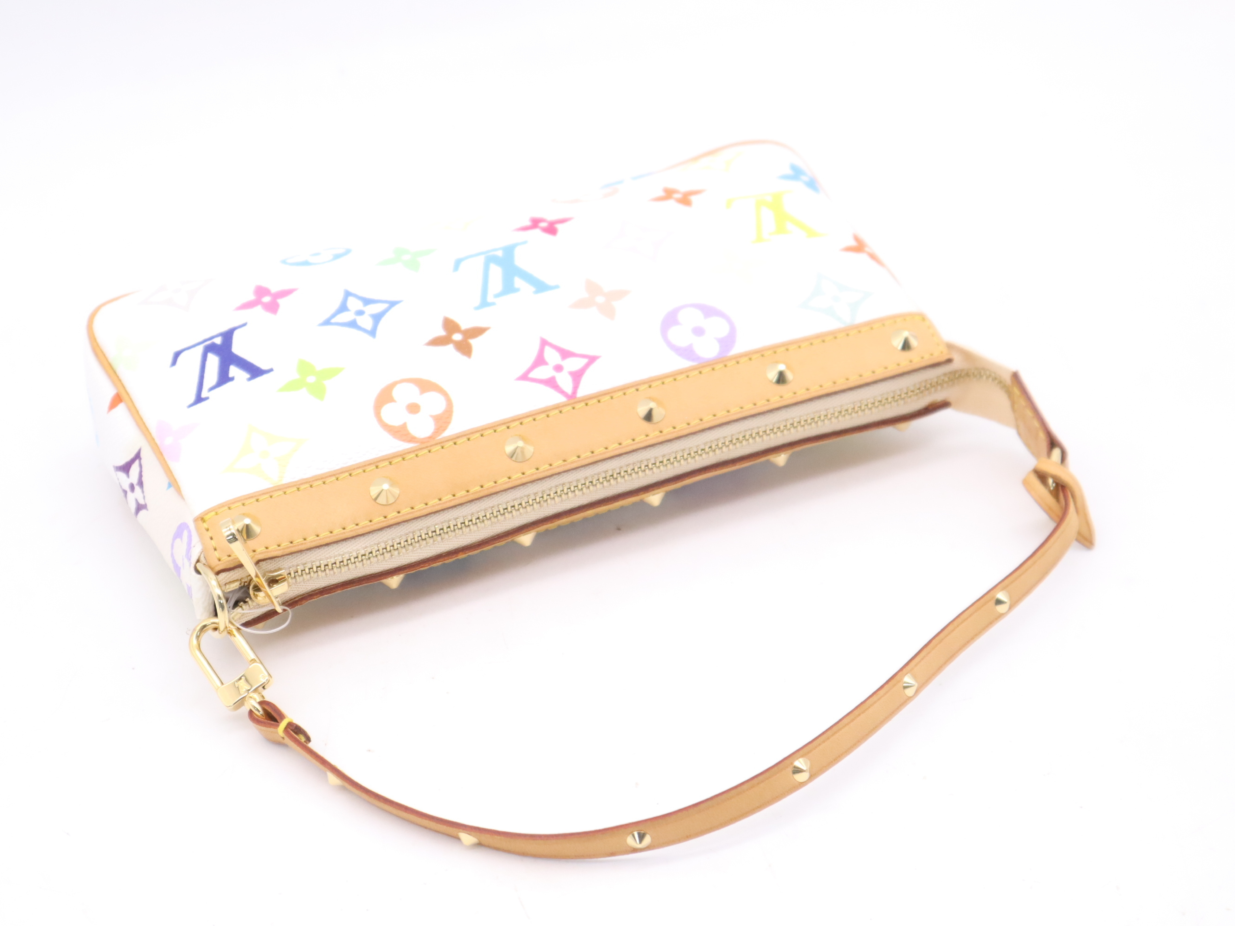 M92649 Multicolor Pochette Accessoires Blanc Pouch — view 6