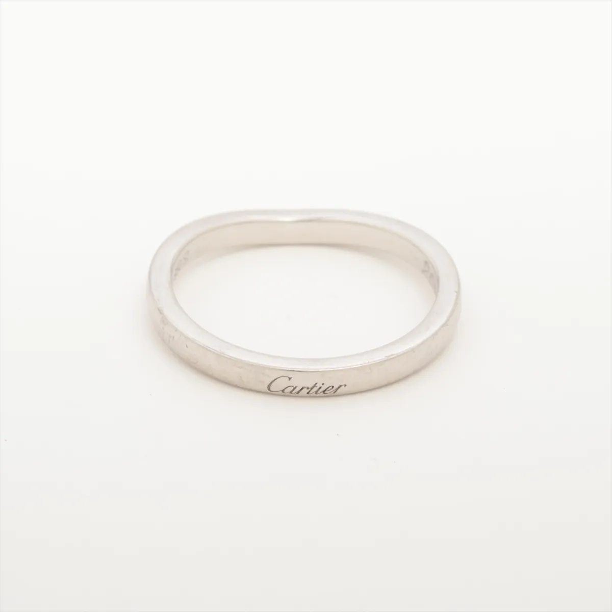 Ballerina Curve Wedding Ring, Pt950, 3.2g, Size 49, Initials CIV253, Scratches — view 2