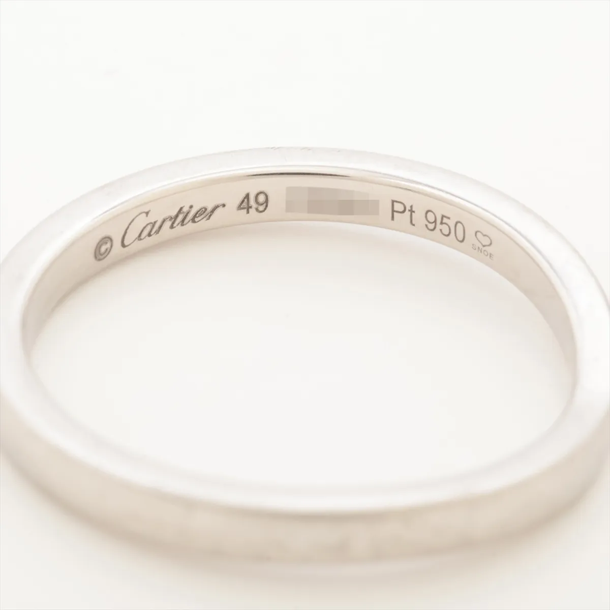 Ballerina Curve Wedding Ring, Pt950, 3.2g, Size 49, Initials CIV253, Scratches — view 4