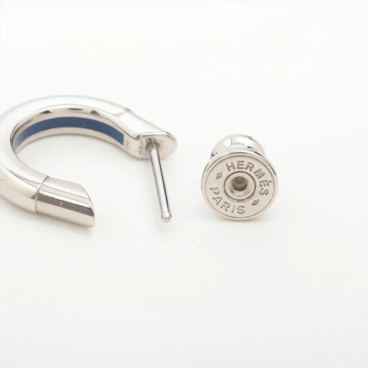 clogs ST0224, single earring, metal, silver, — view 4