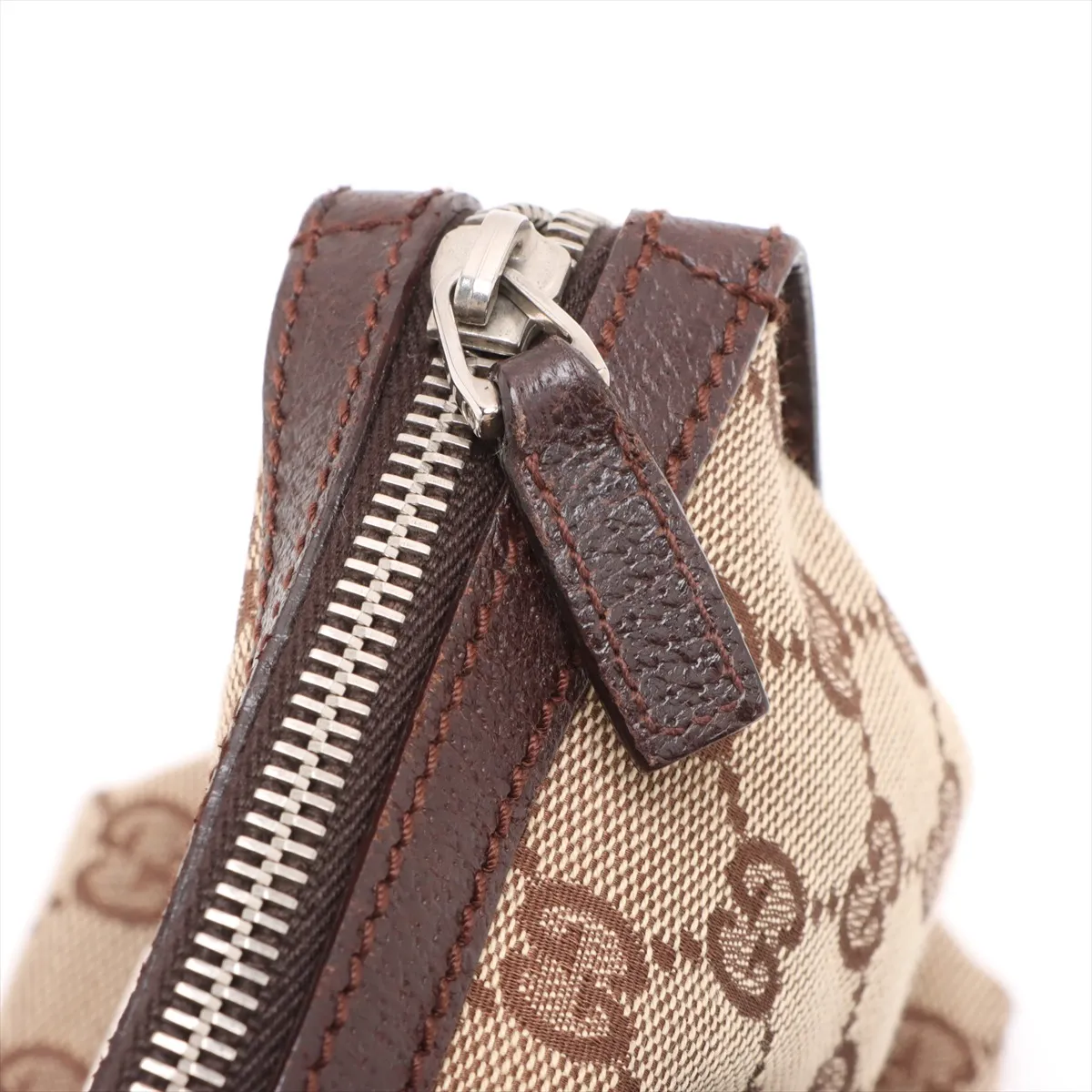 GG Canvas Sherry Line Canvas x Leather Handbag Beige x Brown 145759 — view 12