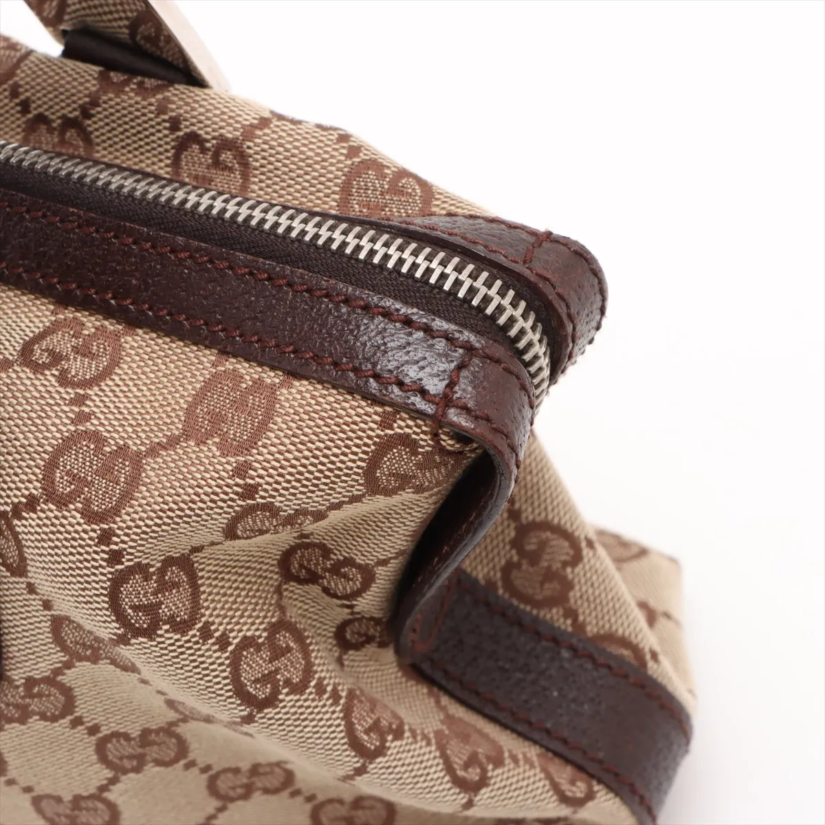 GG Canvas Sherry Line Canvas x Leather Handbag Beige x Brown 145759 — view 15