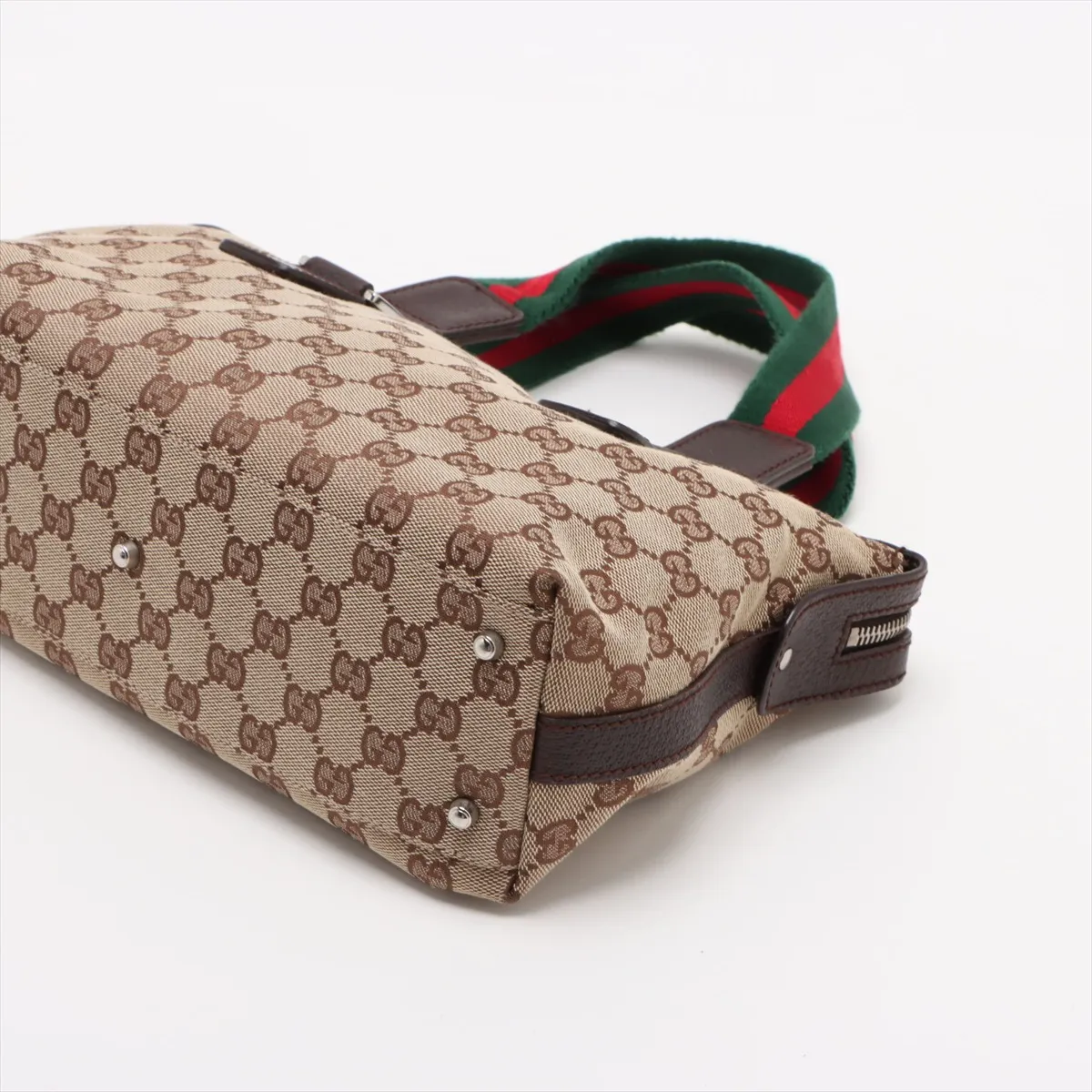 GG Canvas Sherry Line Canvas x Leather Handbag Beige x Brown 145759 — view 3