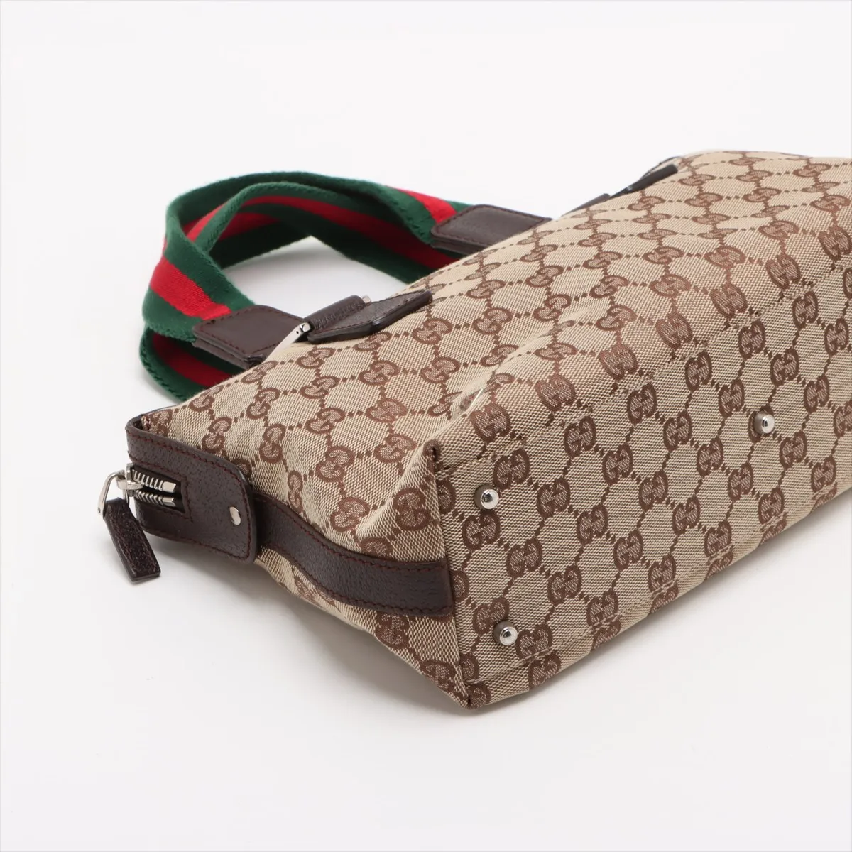 GG Canvas Sherry Line Canvas x Leather Handbag Beige x Brown 145759 — view 4