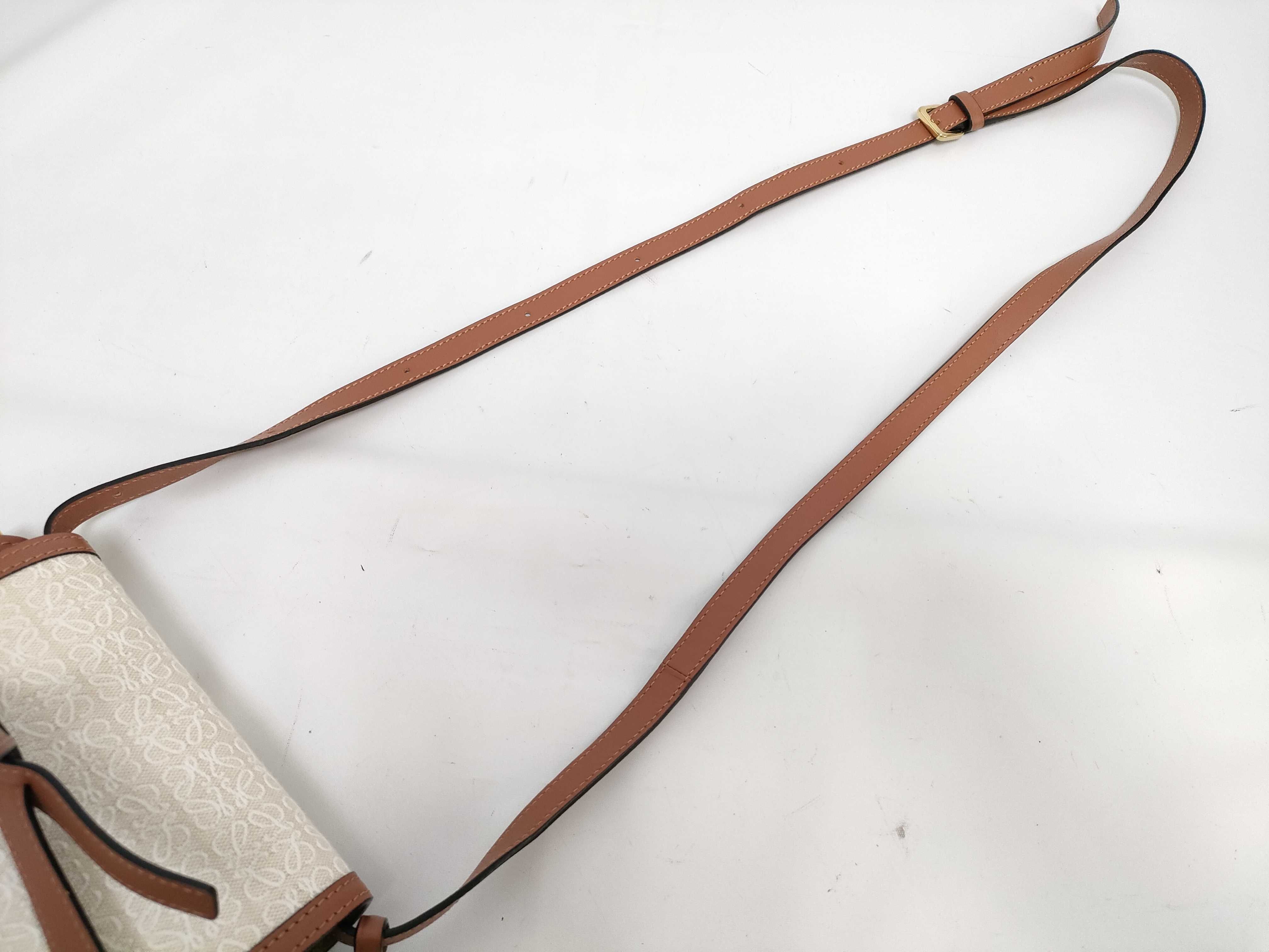 Gate Bag Small Canvas x Leather Shoulder Bag Beige x Brown Shoulder Bag — view 7